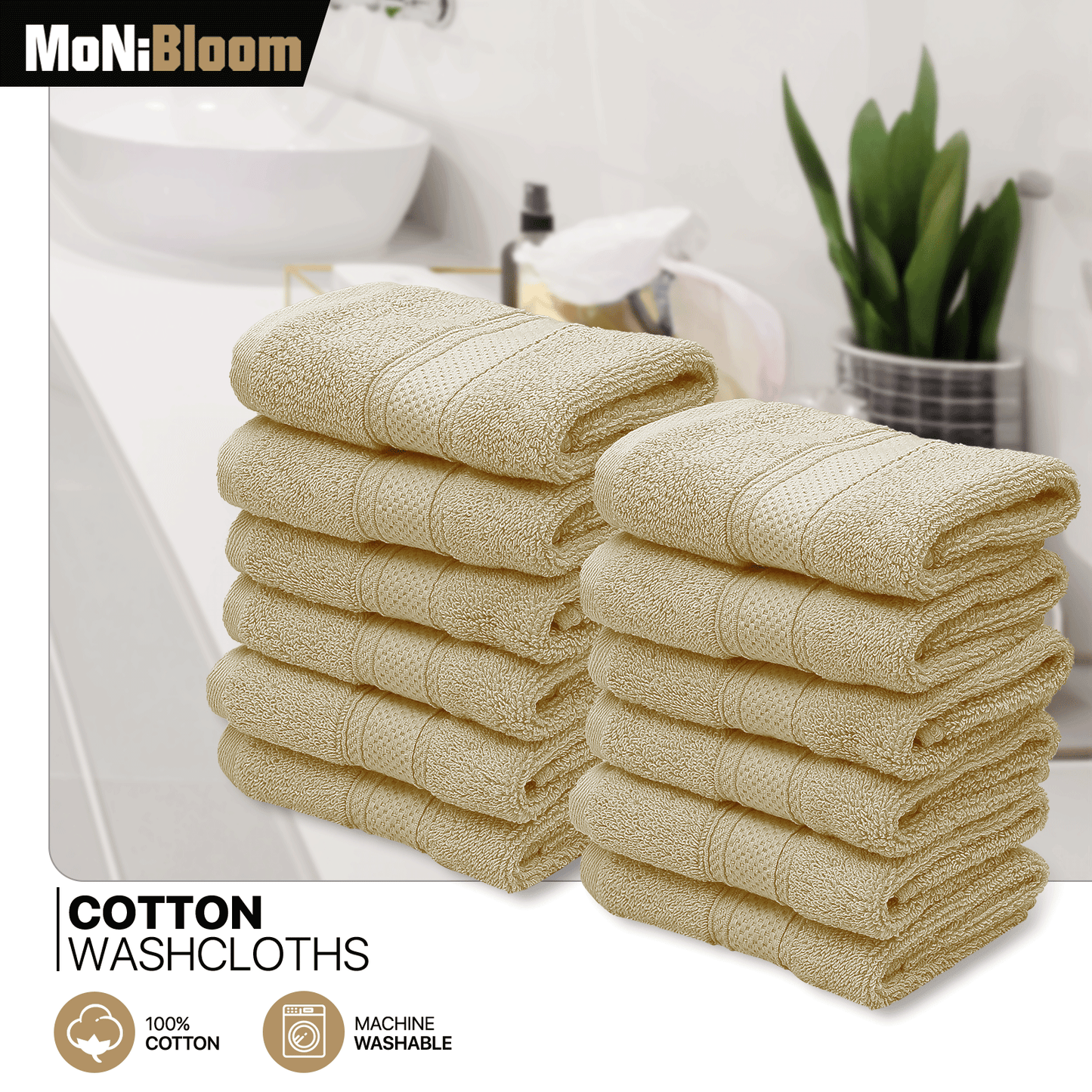 Towel - 12*Washcloth - 12*12 inch