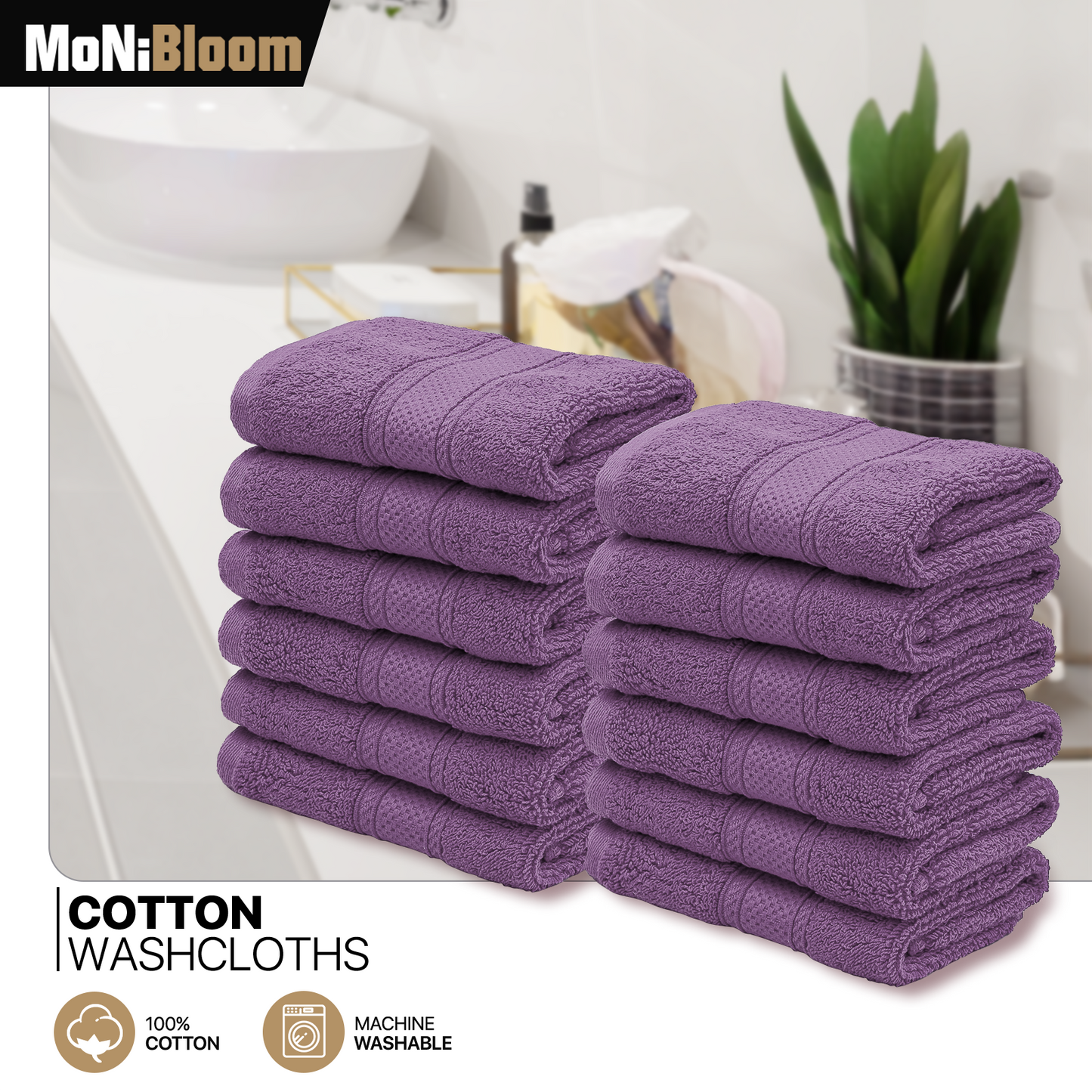 Towel - 12*Washcloth - 12*12 inch