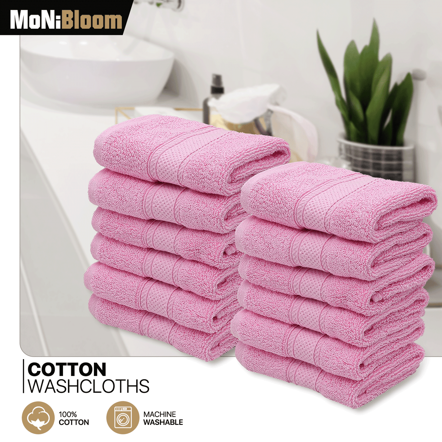 Towel - 12*Washcloth - 12*12 inch