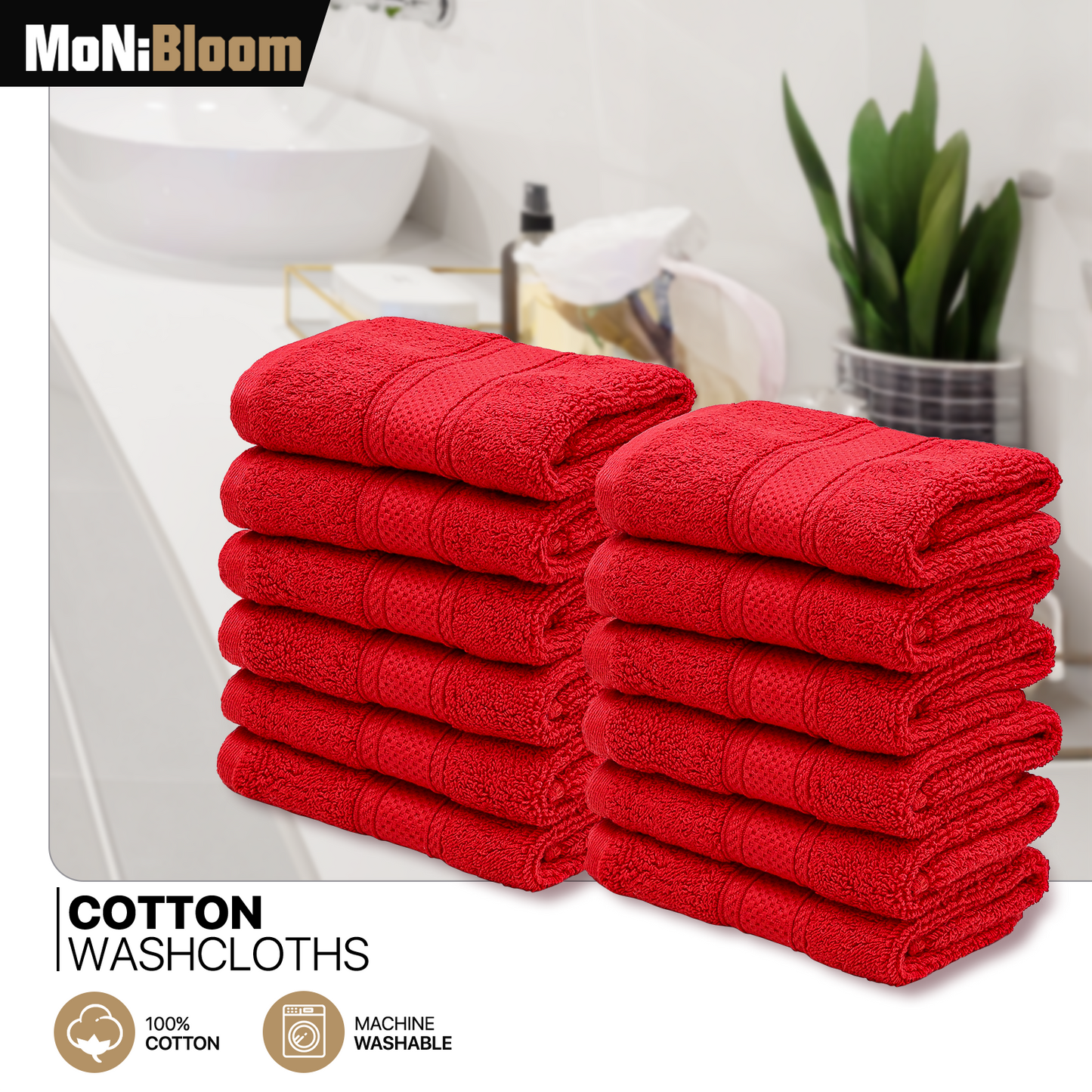 Towel - 12*Washcloth - 12*12 inch
