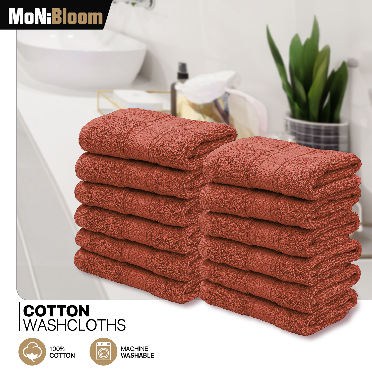 Towel - 12*Washcloth - 12*12 inch