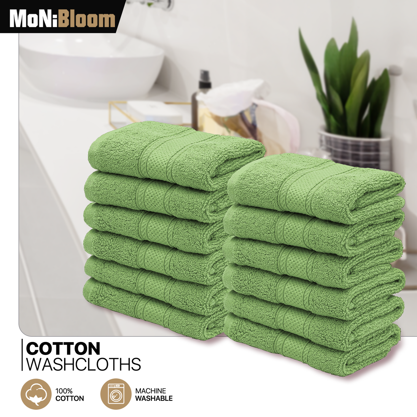 Towel - 12*Washcloth - 12*12 inch