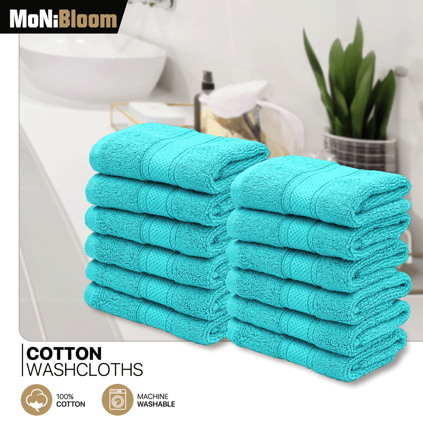 Towel - 12*Washcloth - 12*12 inch