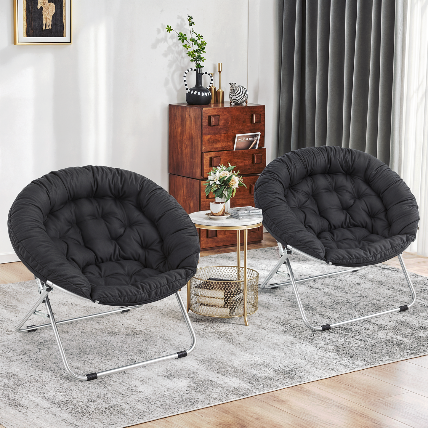 Cozy Chair w/Soft cushion 300 lbs Capacity - Saucer - 600D Oxford