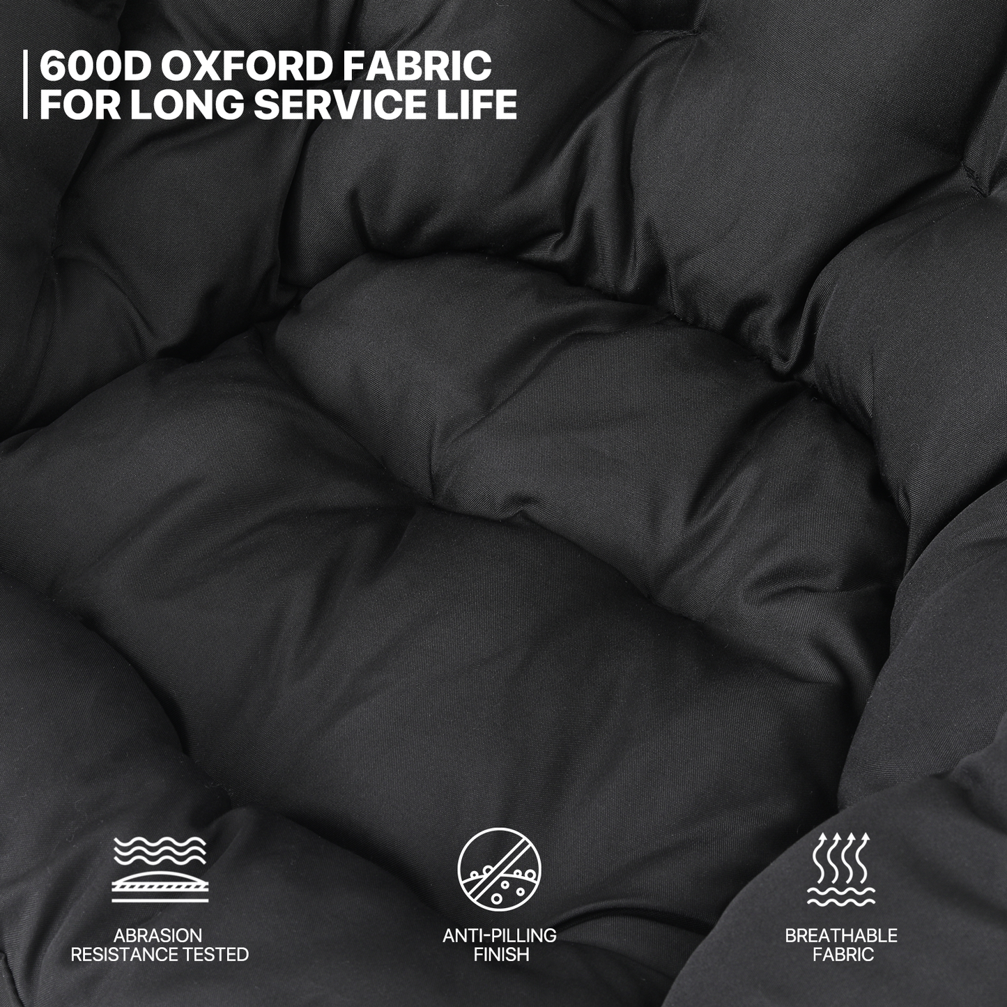 Cozy Chair w/Soft cushion 300 lbs Capacity - Saucer - 600D Oxford