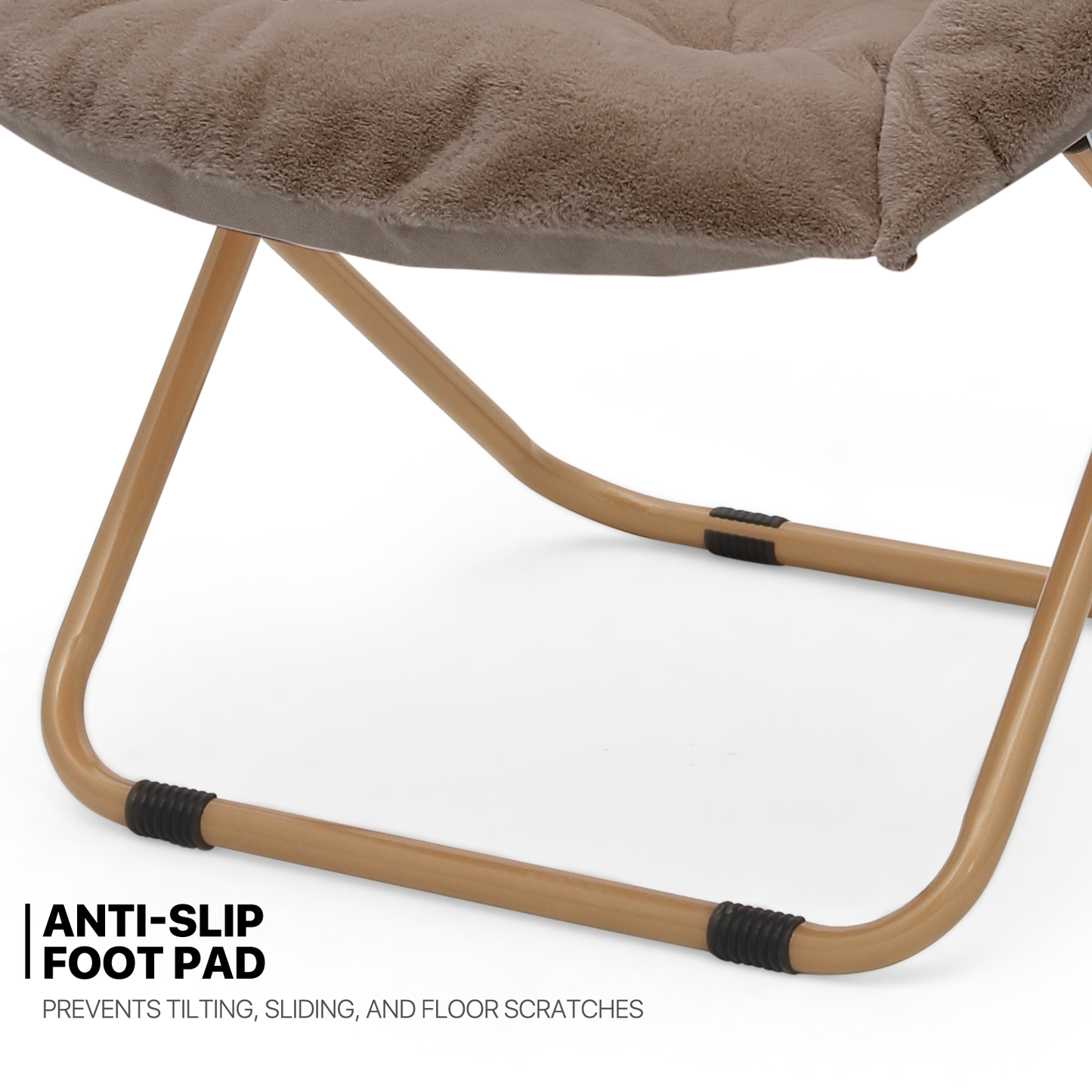 Folding Saucer Chair - Removable Headrest - 33" x 26.5" x 40"