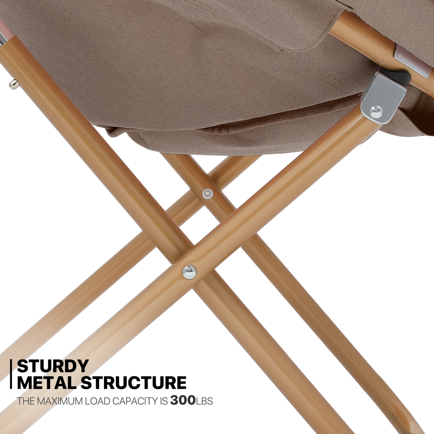 Folding Saucer Chair - Removable Headrest - 33" x 26.5" x 40"