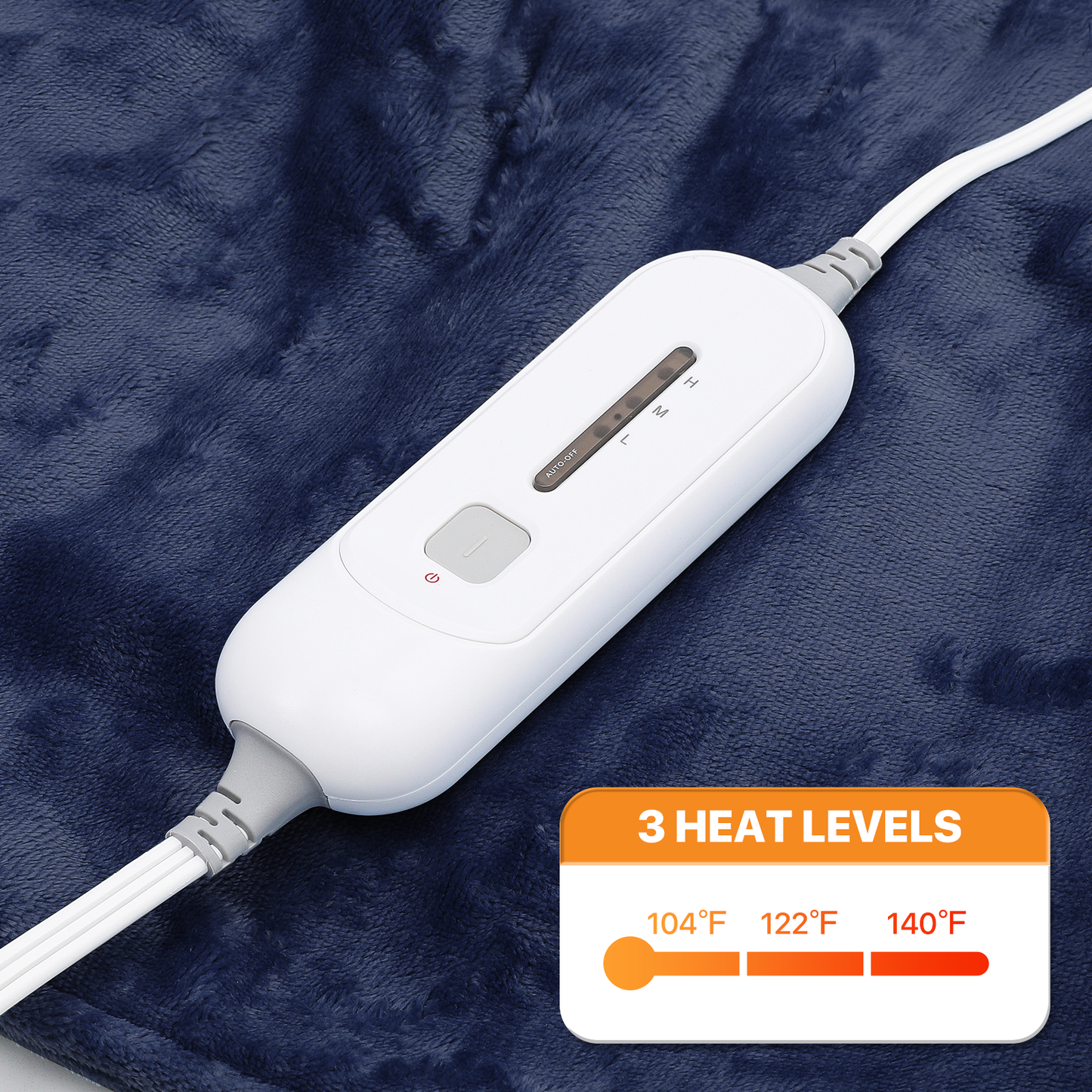 Neck Shoulder Heating Pad - 23" x 16" Cozy Flannel - Half an Hour Timer + 3 Heating Levels