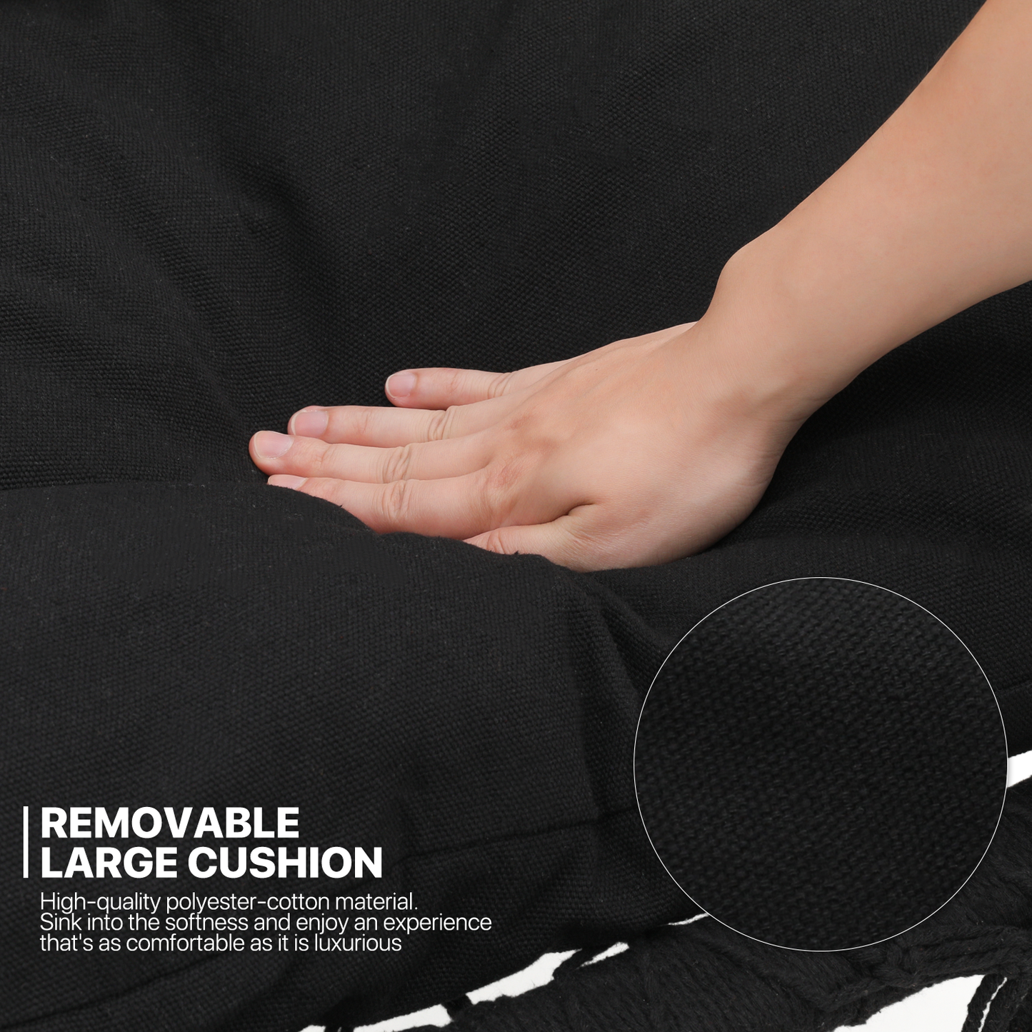 LoveSeat Hammock Chair - Macrame Hanging Rope Swing - 700 lbs - with Tassels