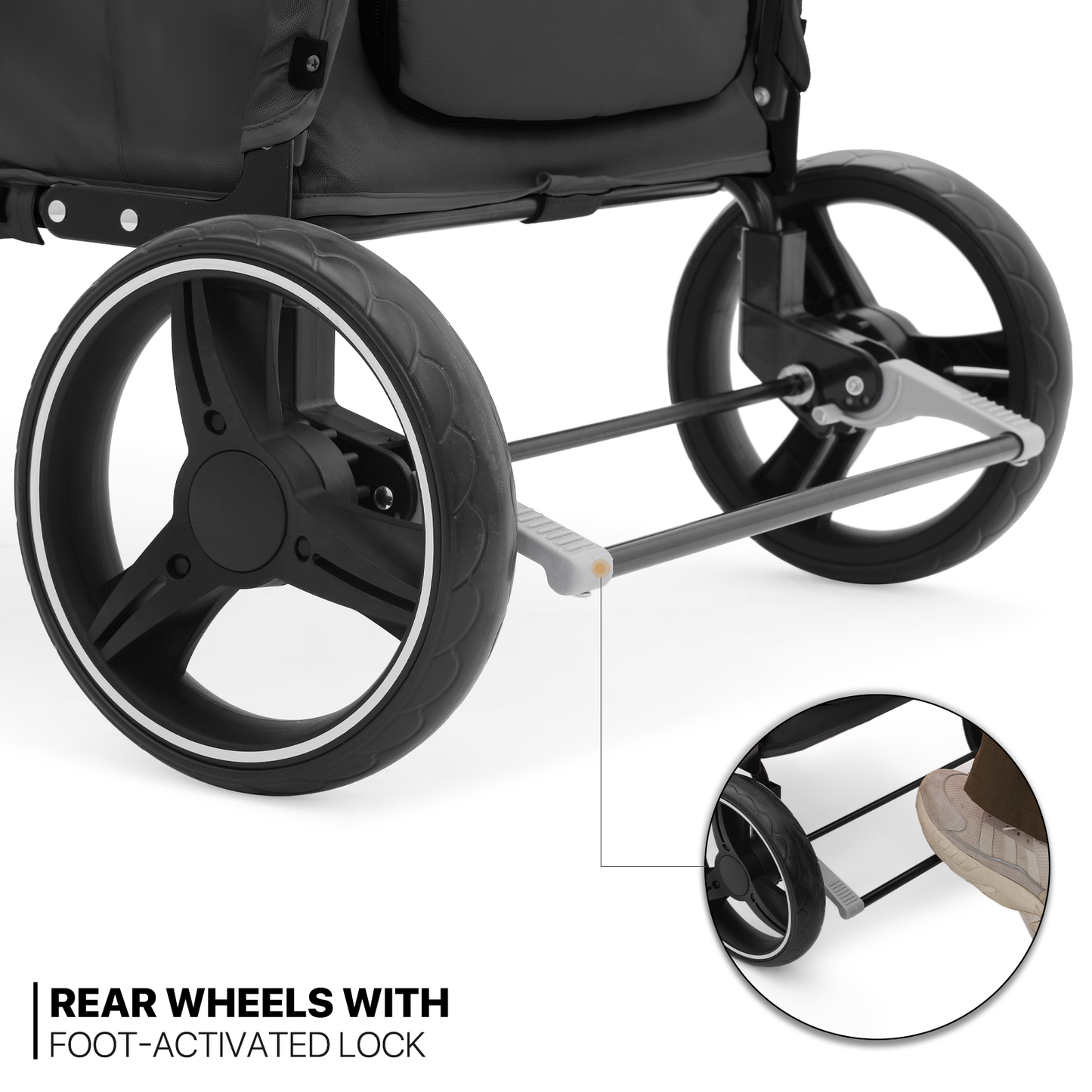 3 Wheels Pet Stroller - 41*23*39.5 inch - Angle Adjustable Handlebar