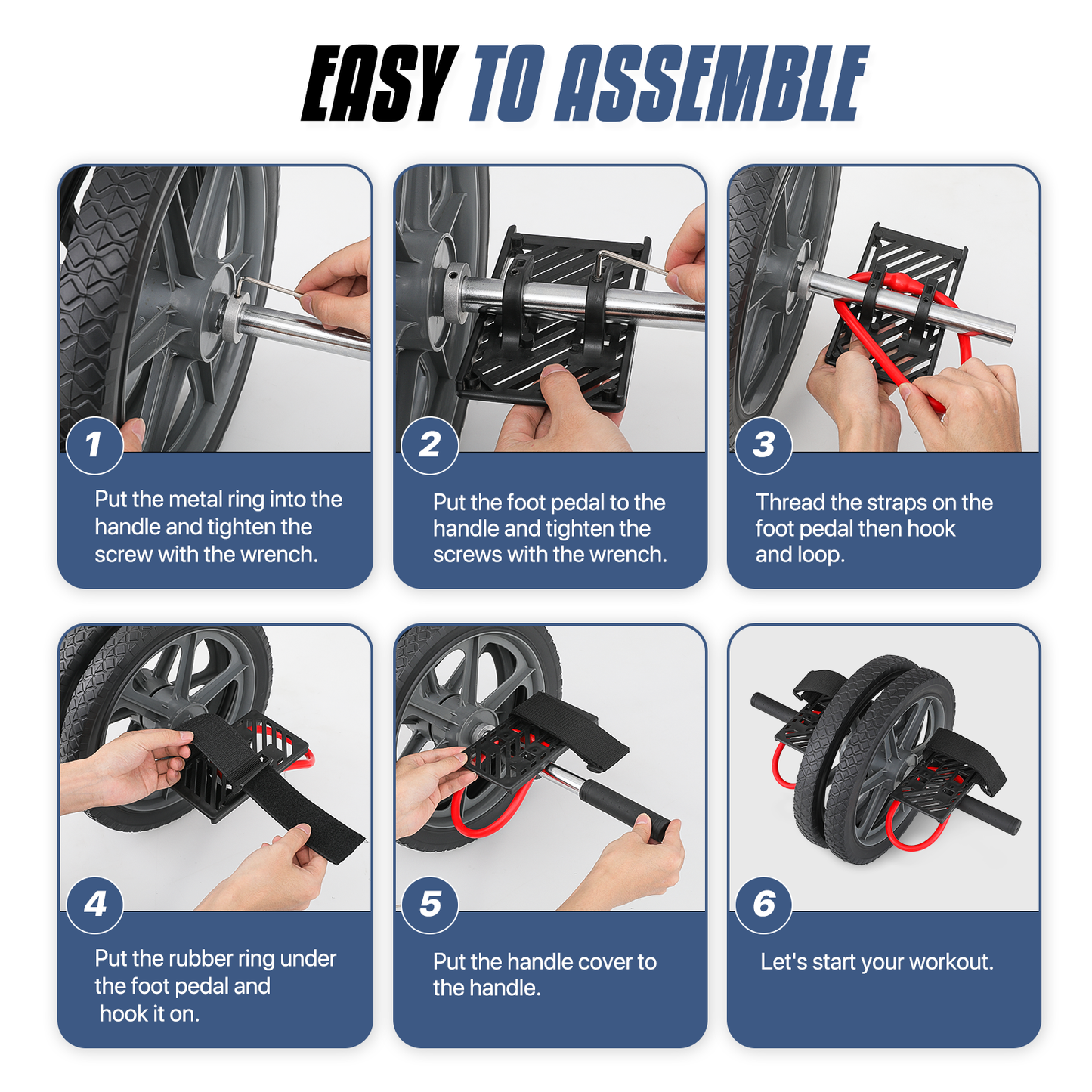 AB Roller Wheel - with Foot Pedal