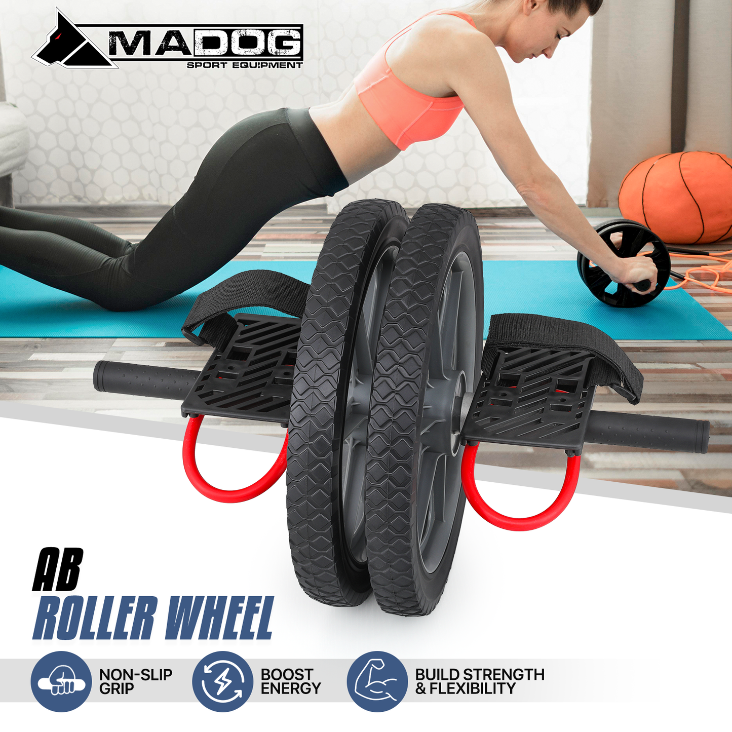 AB Roller Wheel - with Foot Pedal