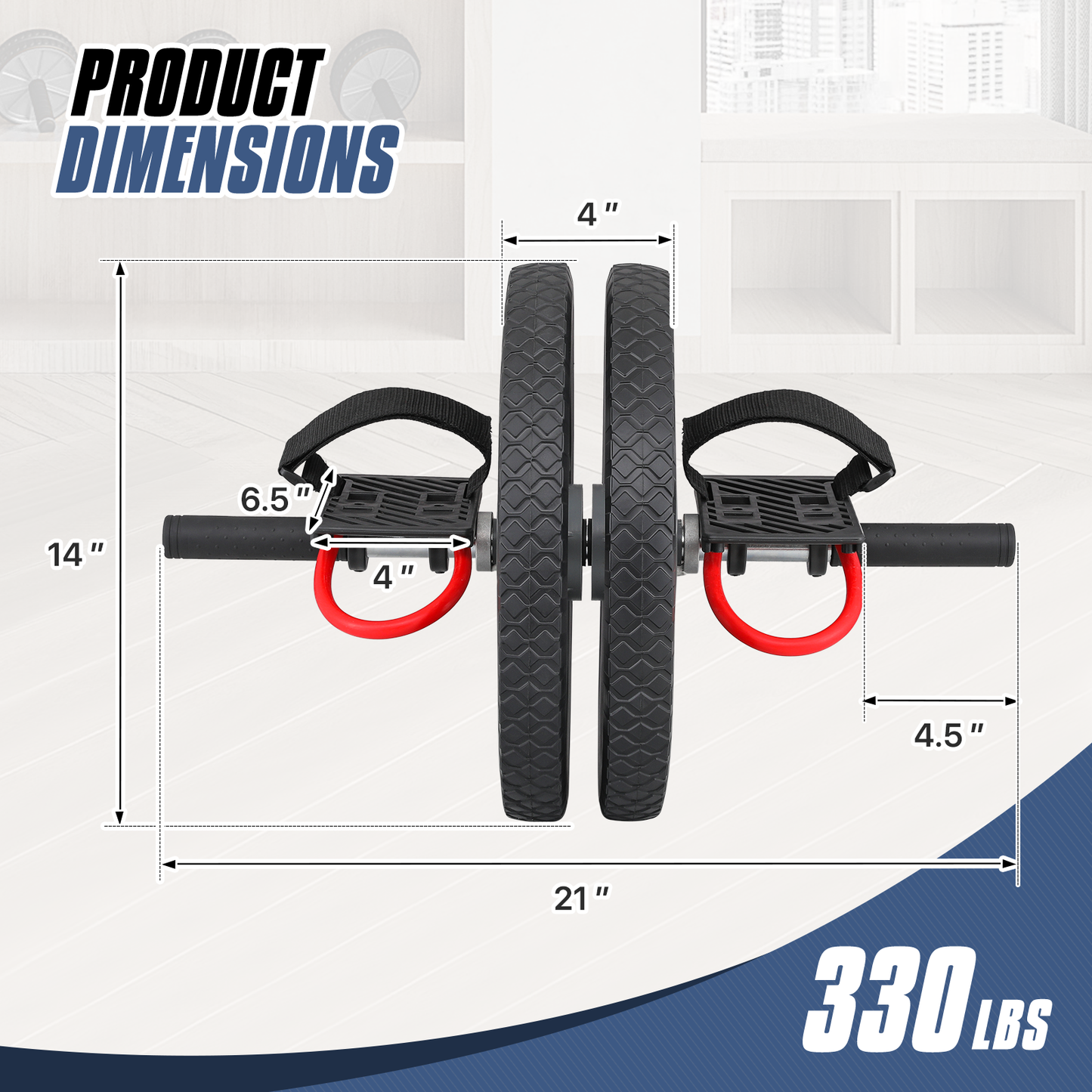 AB Roller Wheel - with Foot Pedal