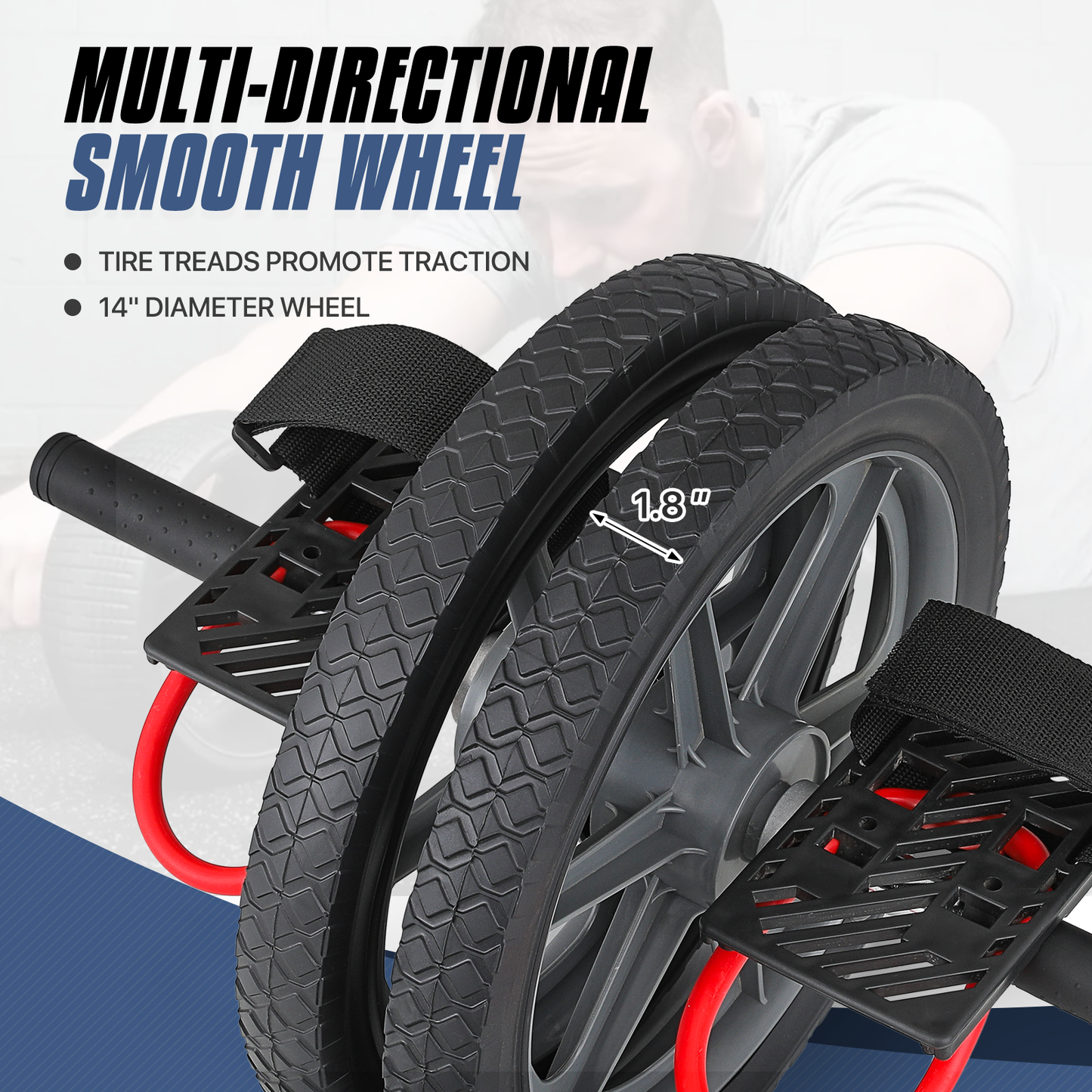 AB Roller Wheel - with Foot Pedal