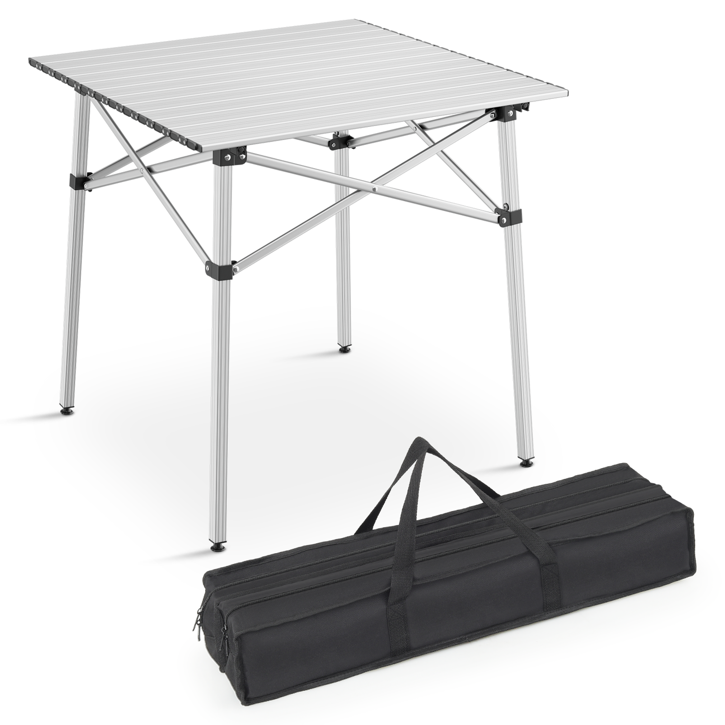Aluminum Folding Table (L)27.8in. (W)27.0in. (H)27.8in.