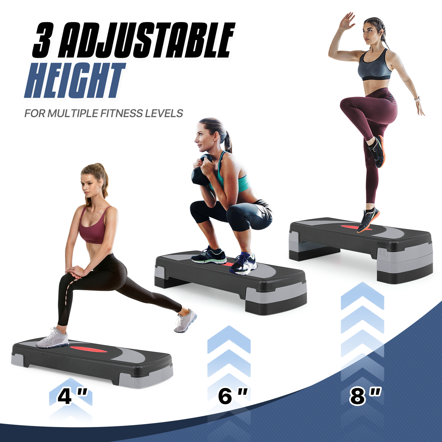 Aerobic Step Platform - 31" Length - 3 Adjustment