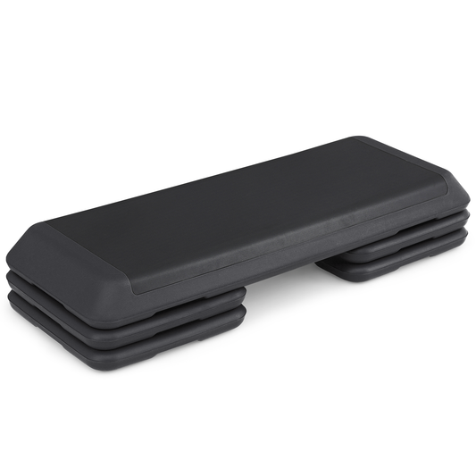 Aerobic Step Platform - 43" Length Rubber Surface - 3 Adjustment