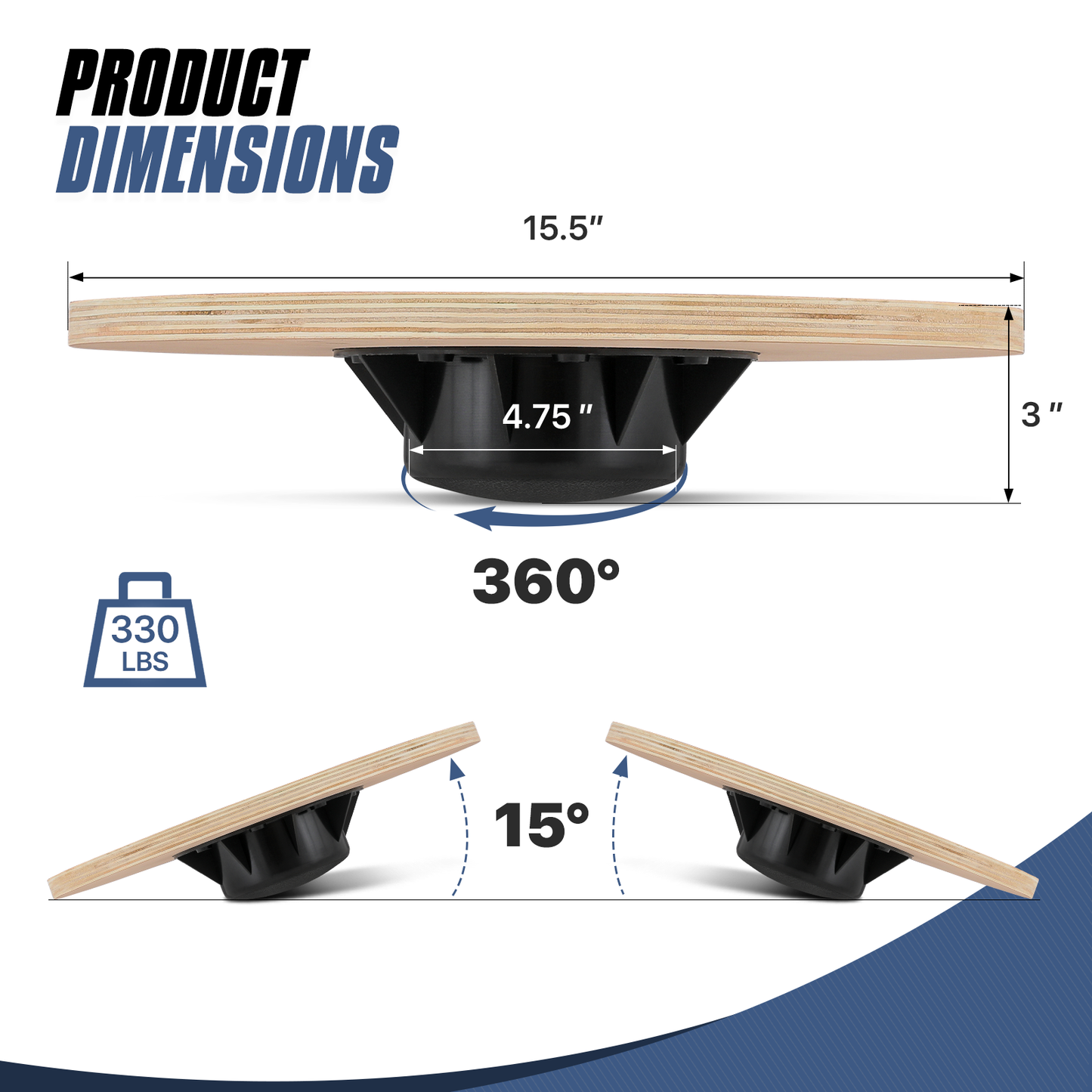 Balance Trainer Board - Plywood