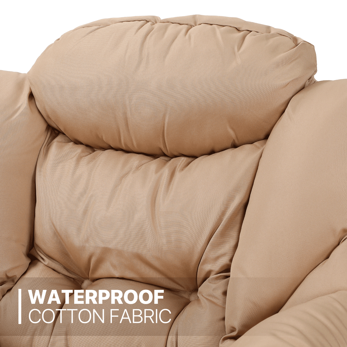 Sofa Chair w/ Foldable Ottoman - Water-resistant Cotton