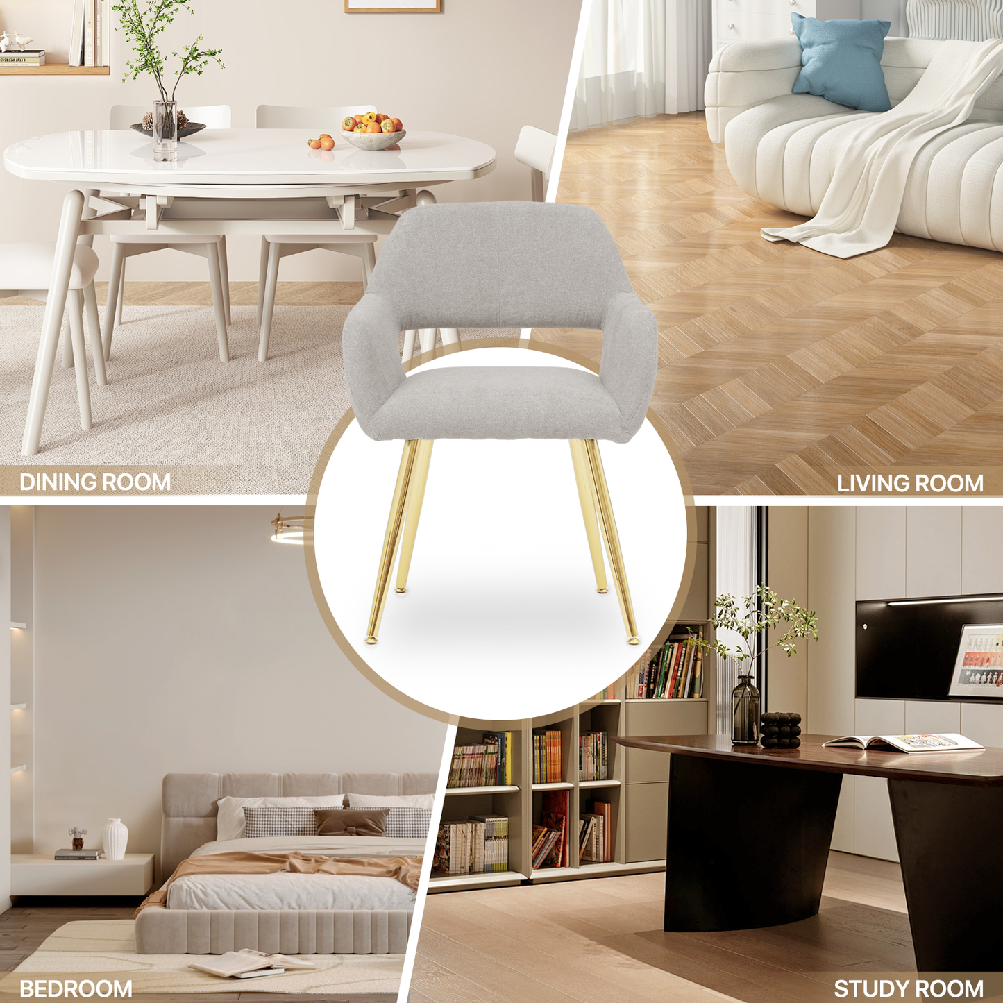 2 Pieces Dining Chair - Modern & Elegant Armchair