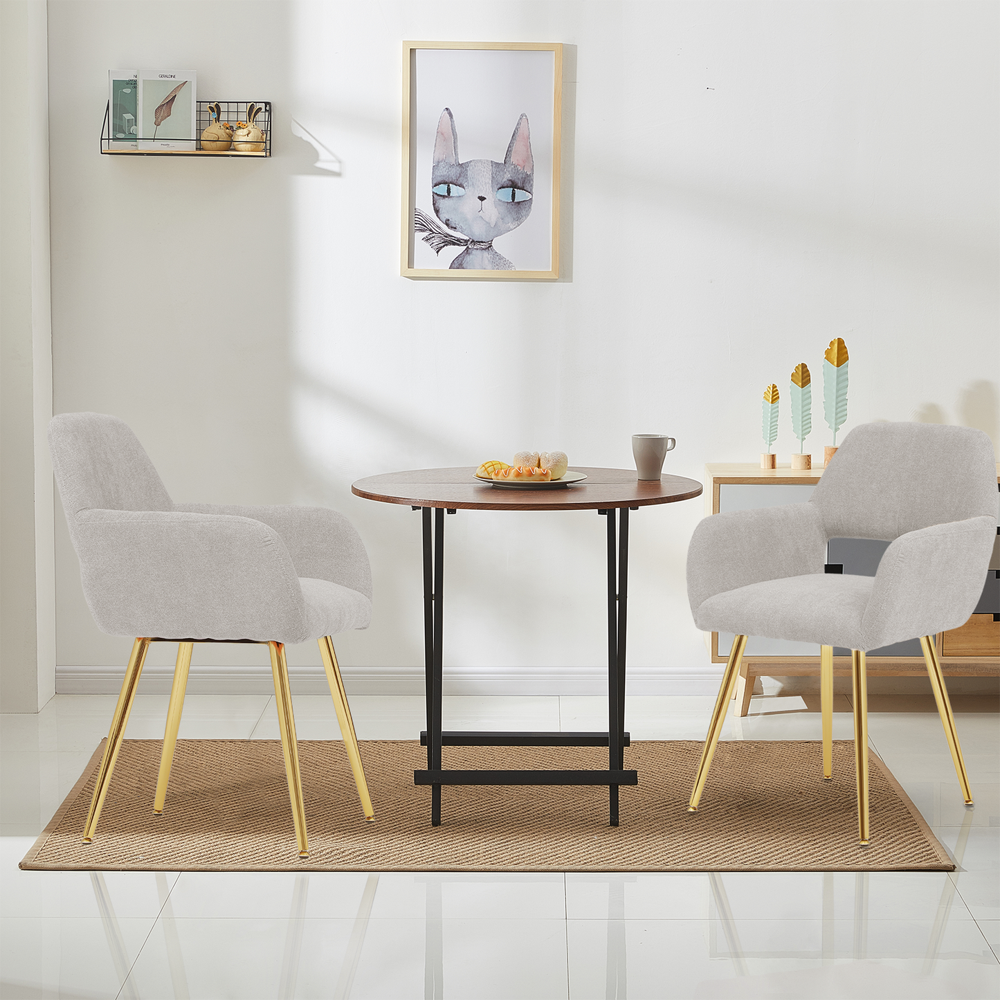 2 Pieces Dining Chair - Modern & Elegant Armchair
