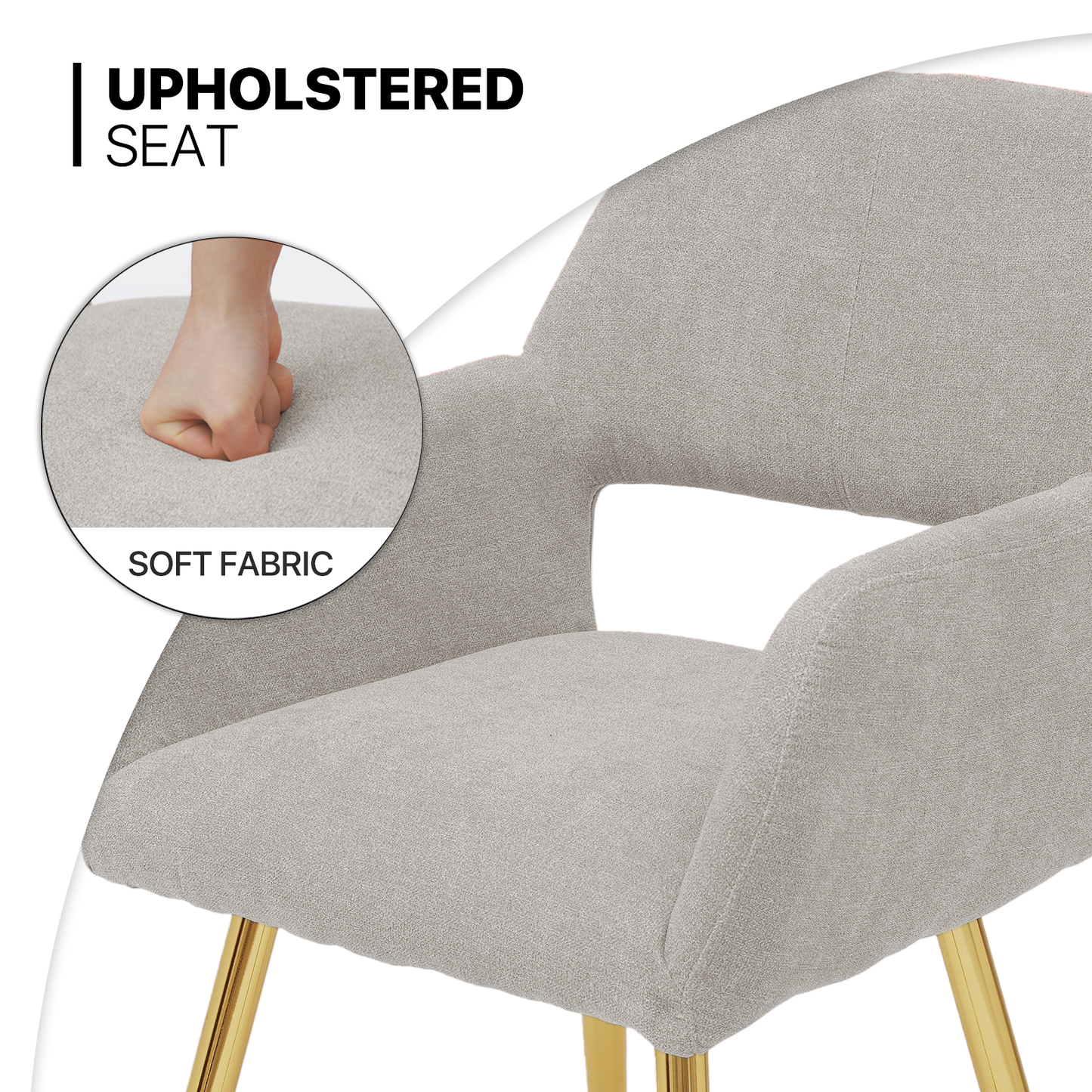 2 Pieces Dining Chair - Modern & Elegant Armchair