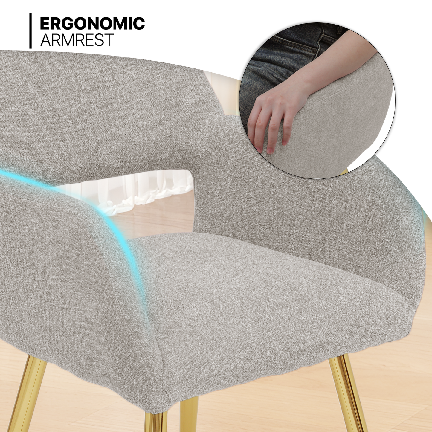 2 Pieces Dining Chair - Modern & Elegant Armchair