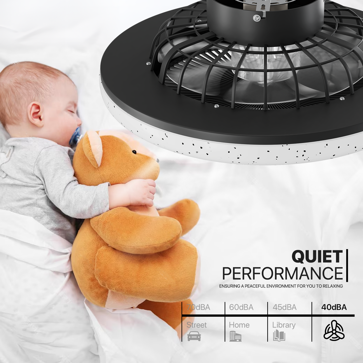 17.5" Lighting Ceiling Fan - Remote Control