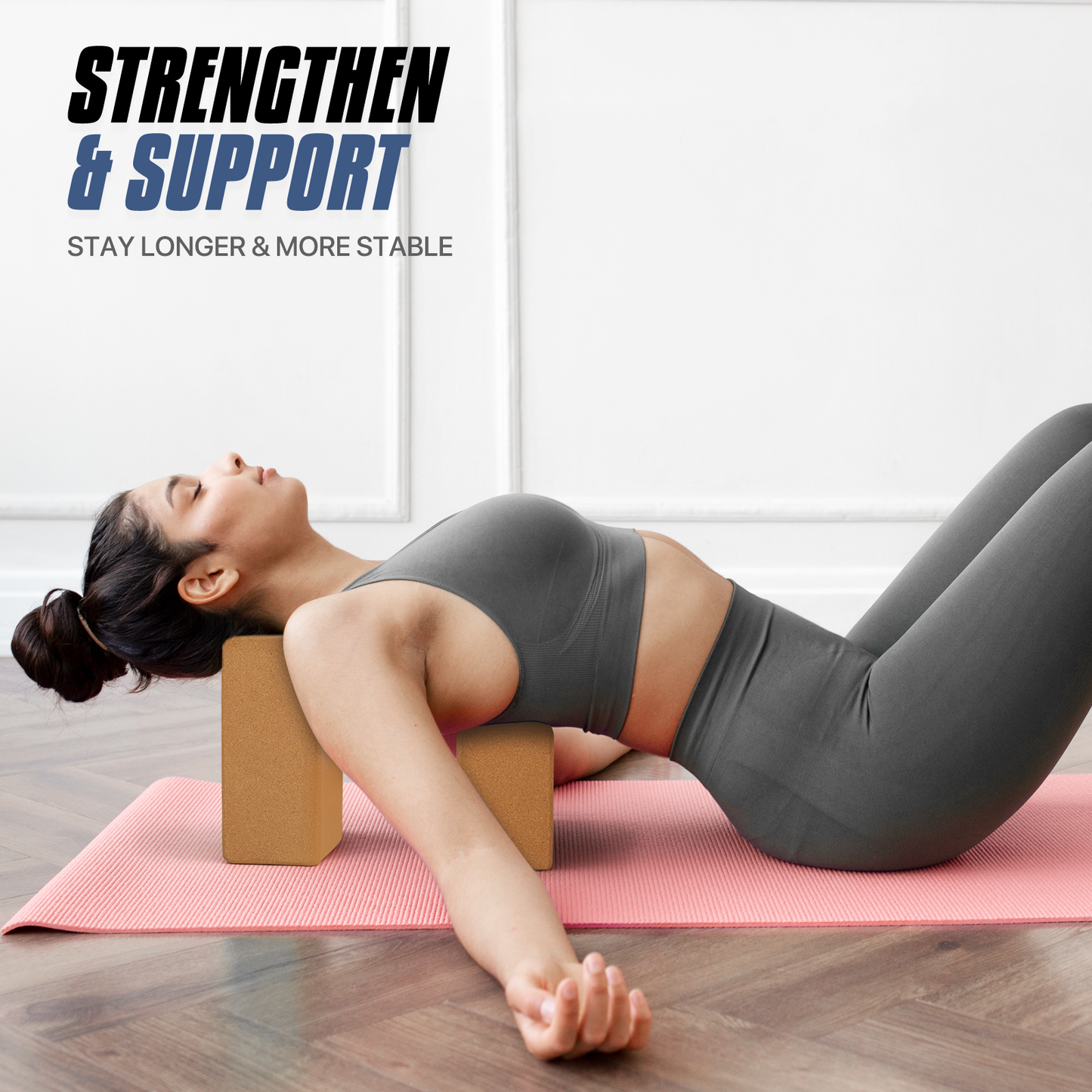 Cork Yoga Block - 9x6x4 Inch