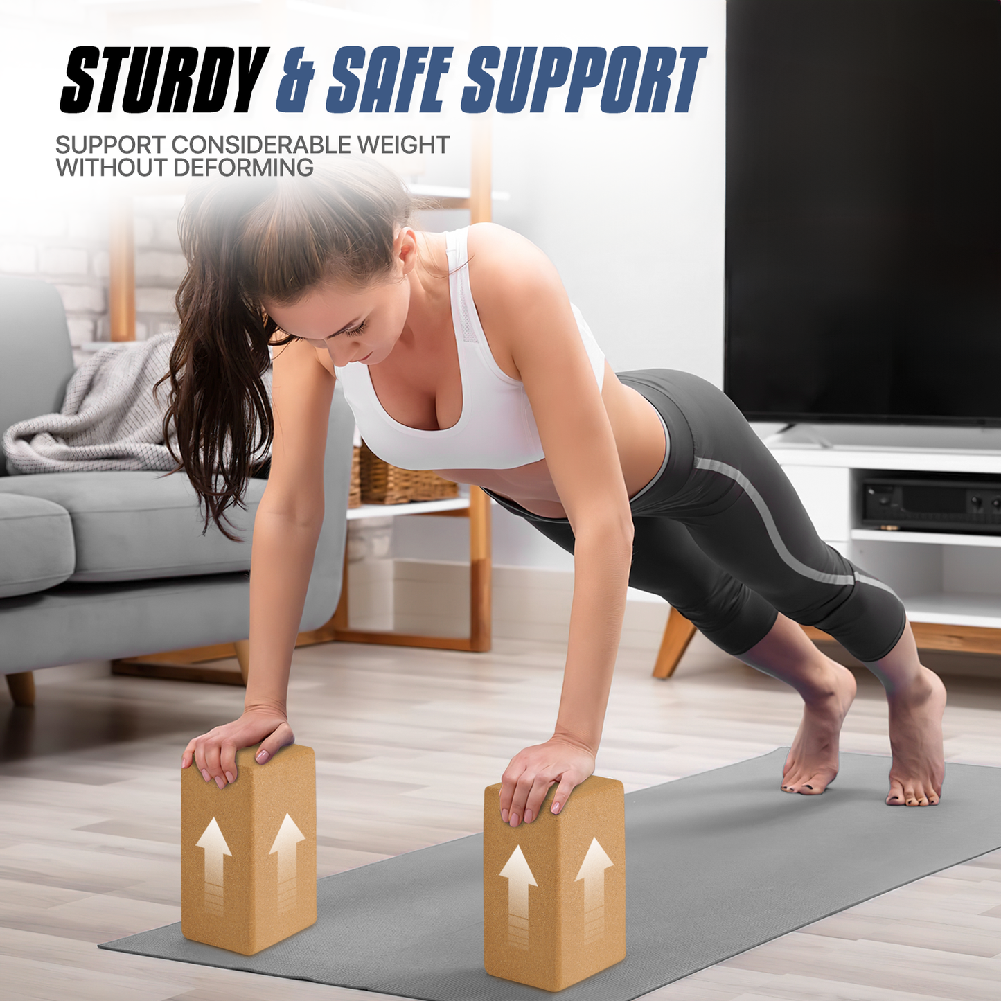 Cork Yoga Block - 9x6x4 Inch