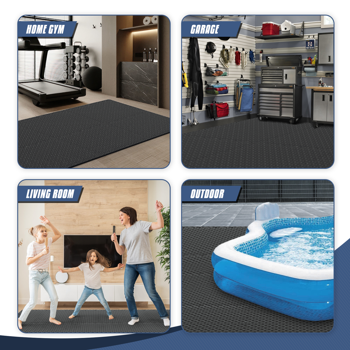 Square EVA Exercise Mat - 23.5" Dimension