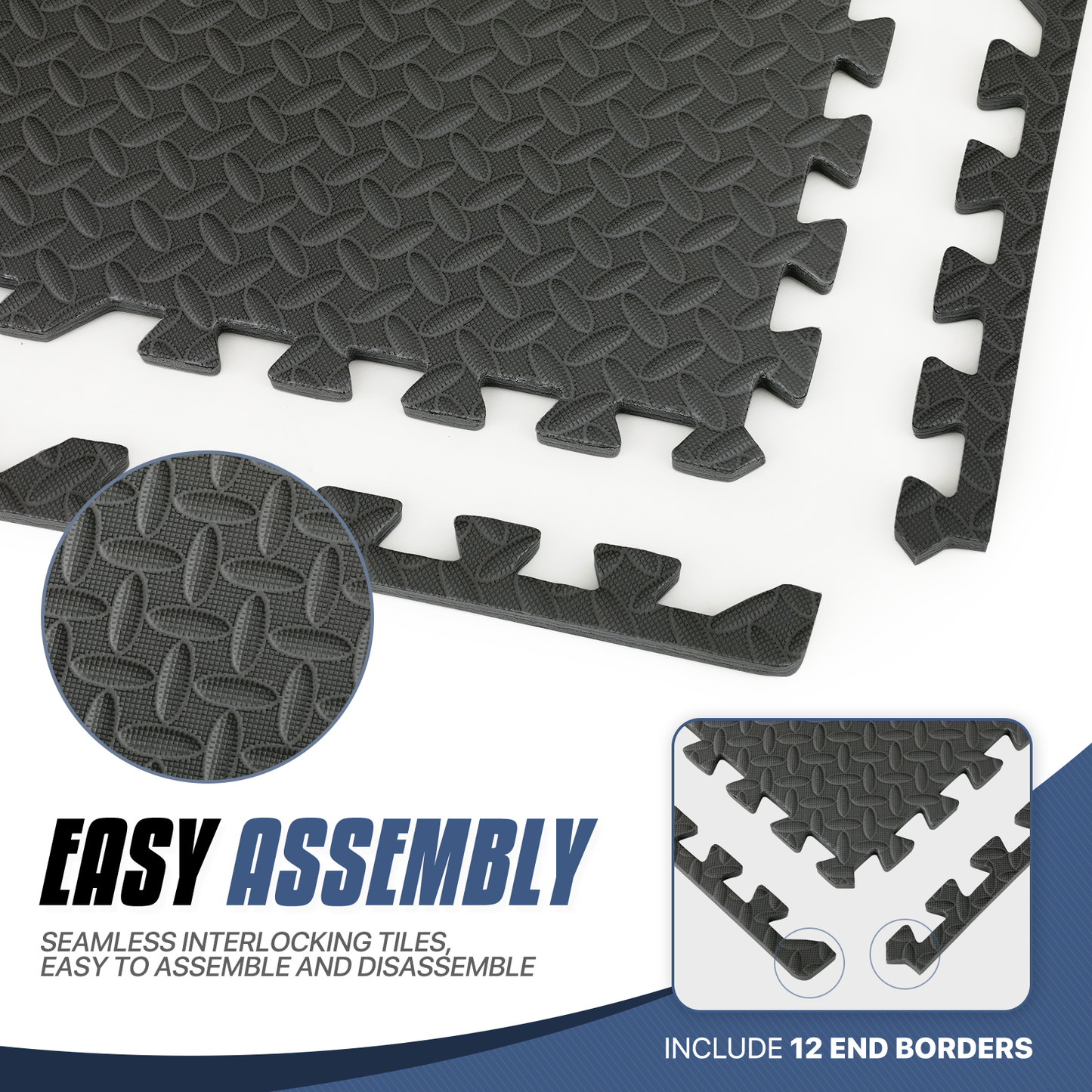 Square EVA Exercise Mat - 23.5" Dimension