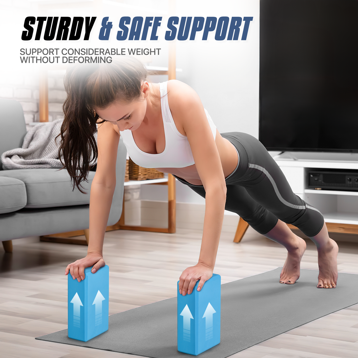 EVA Foam Yoga Block - 9x6x3 Inch