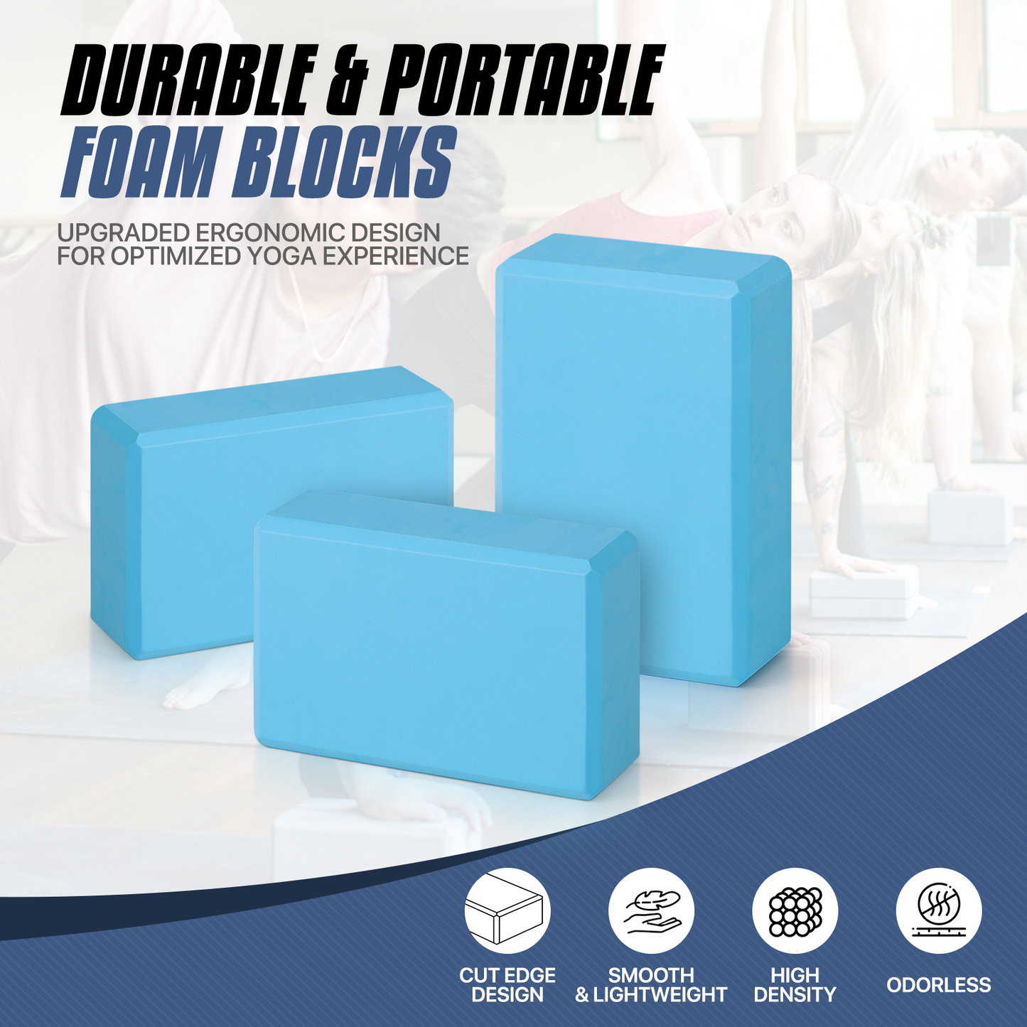 EVA Foam Yoga Block - 9x6x3 Inch