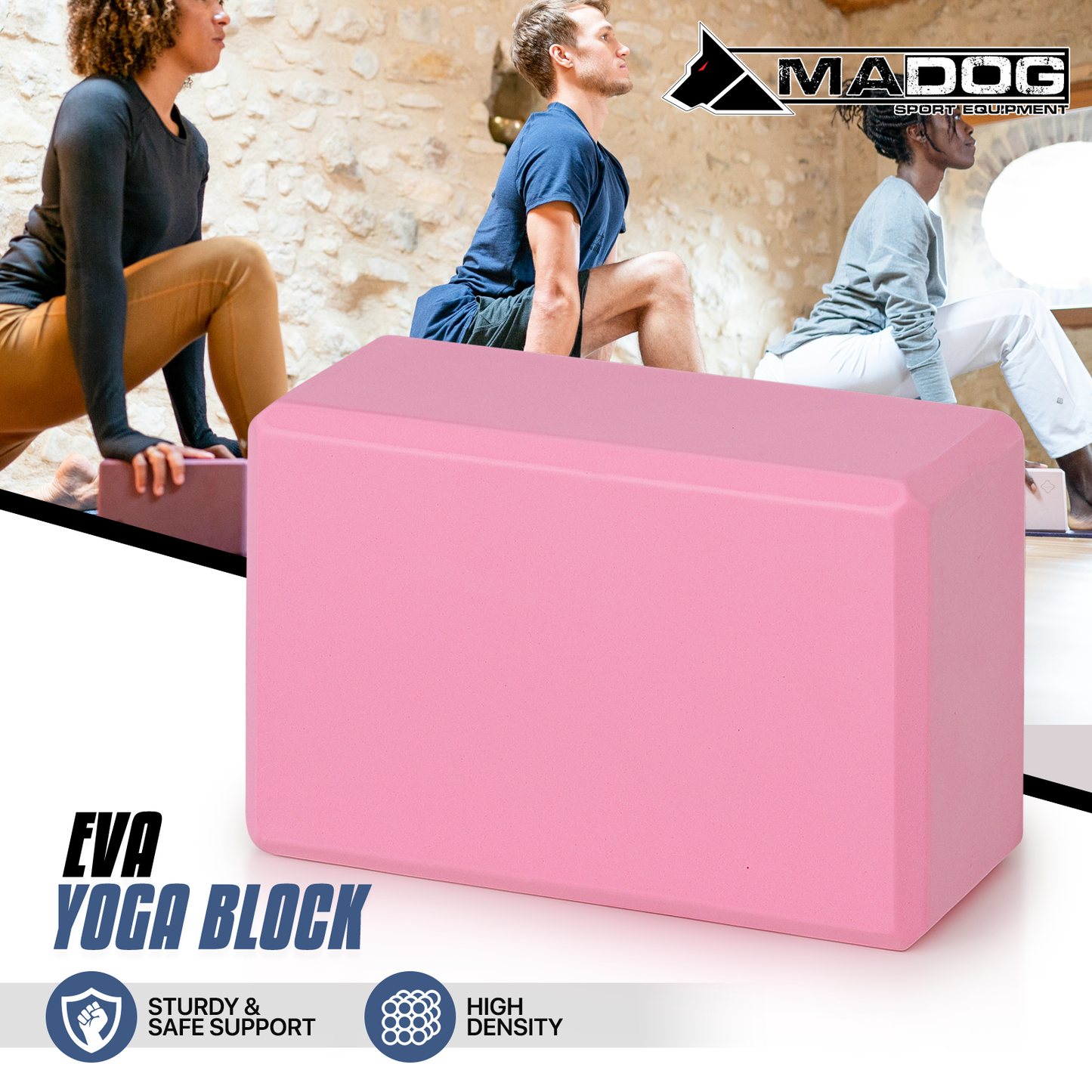EVA Foam Yoga Block - 9x6x4 Inch