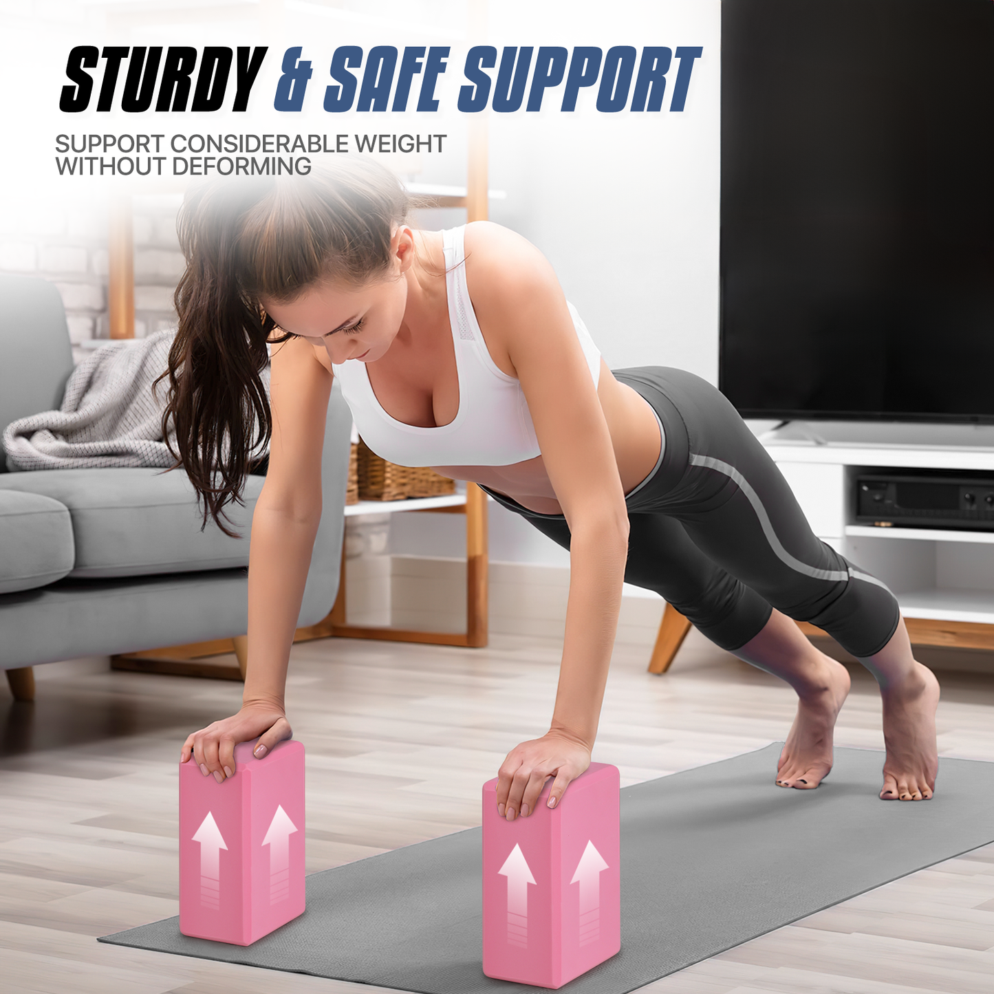 EVA Foam Yoga Block - 9x6x4 Inch