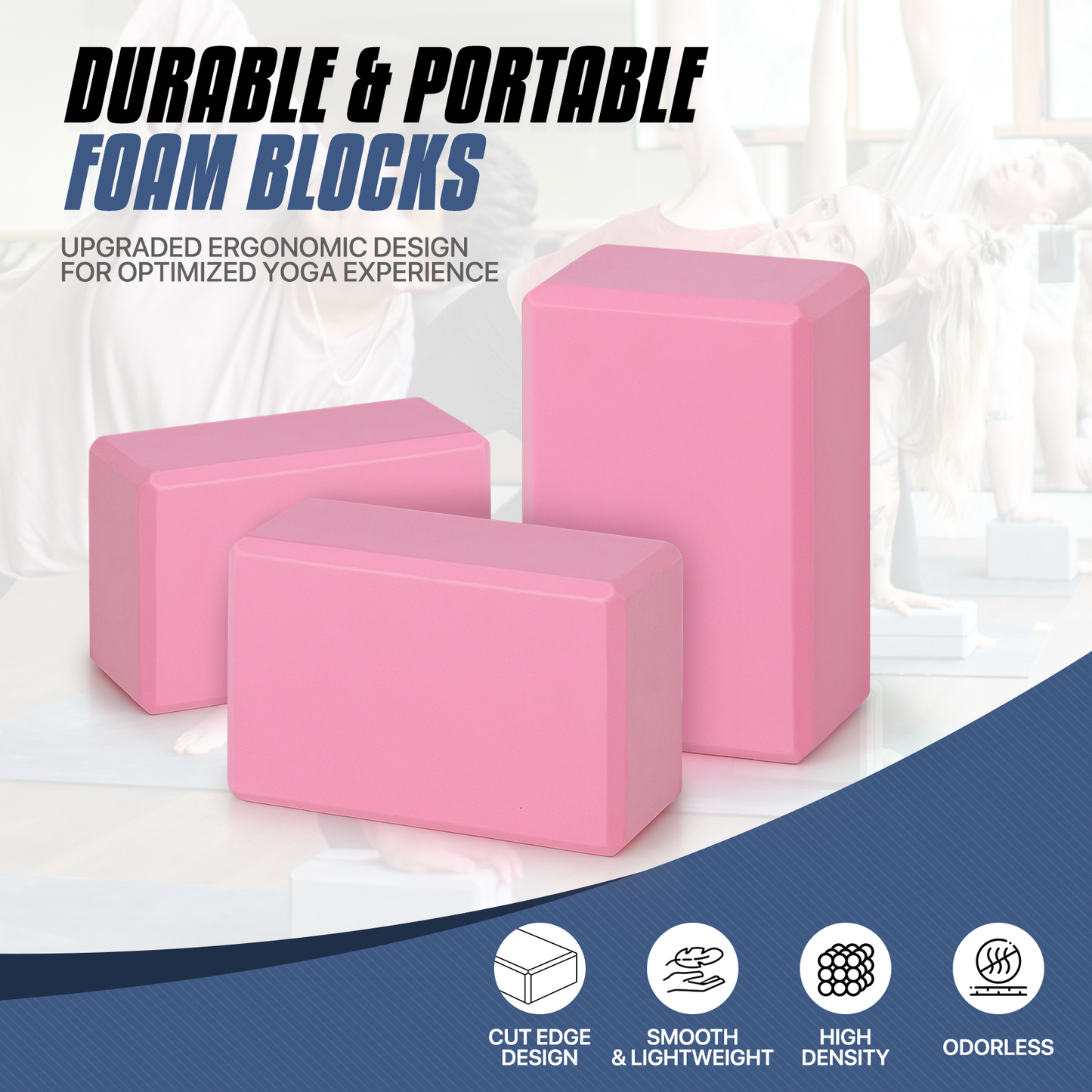 EVA Foam Yoga Block - 9x6x4 Inch