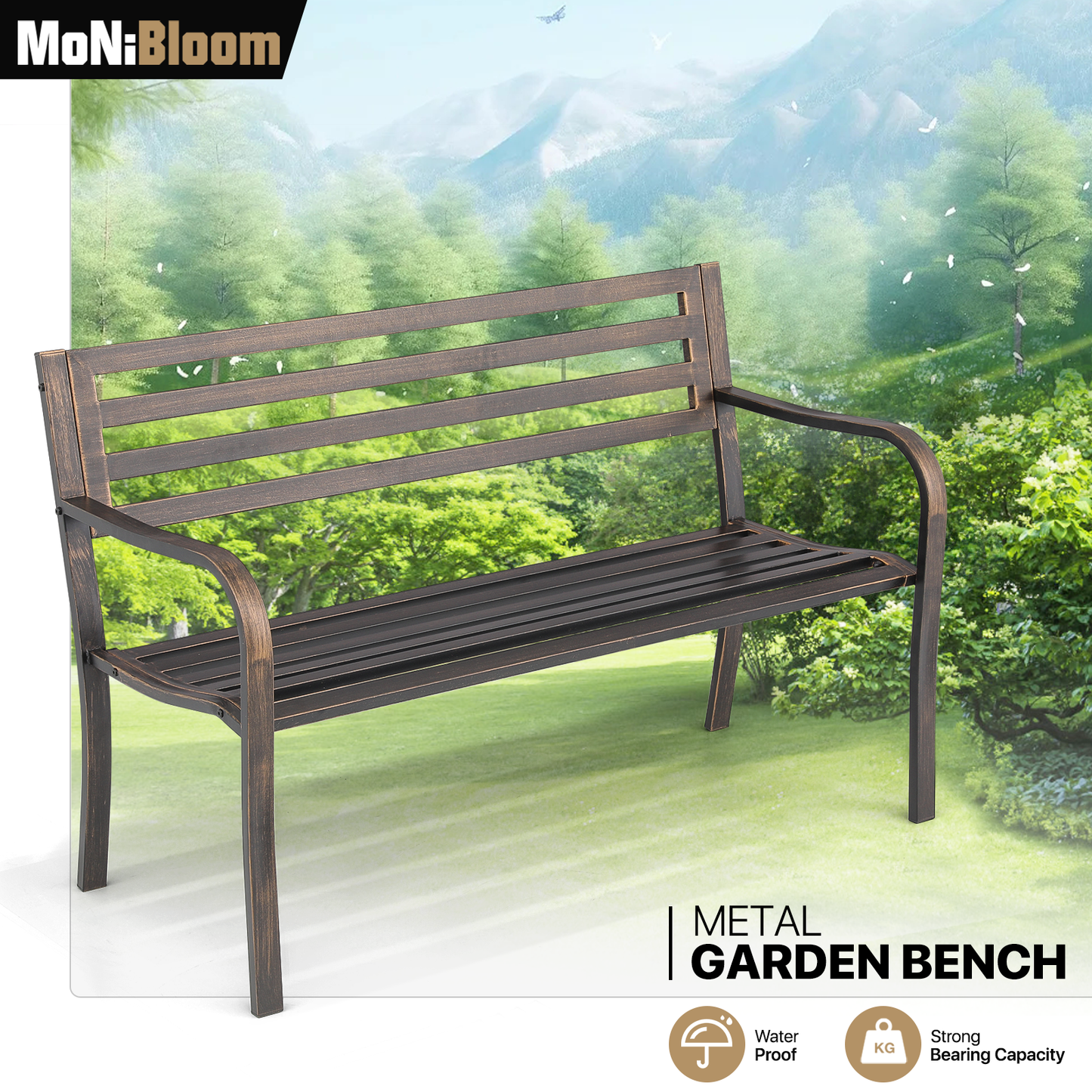 50''Length Garden Bench - 485lb Load Capacity