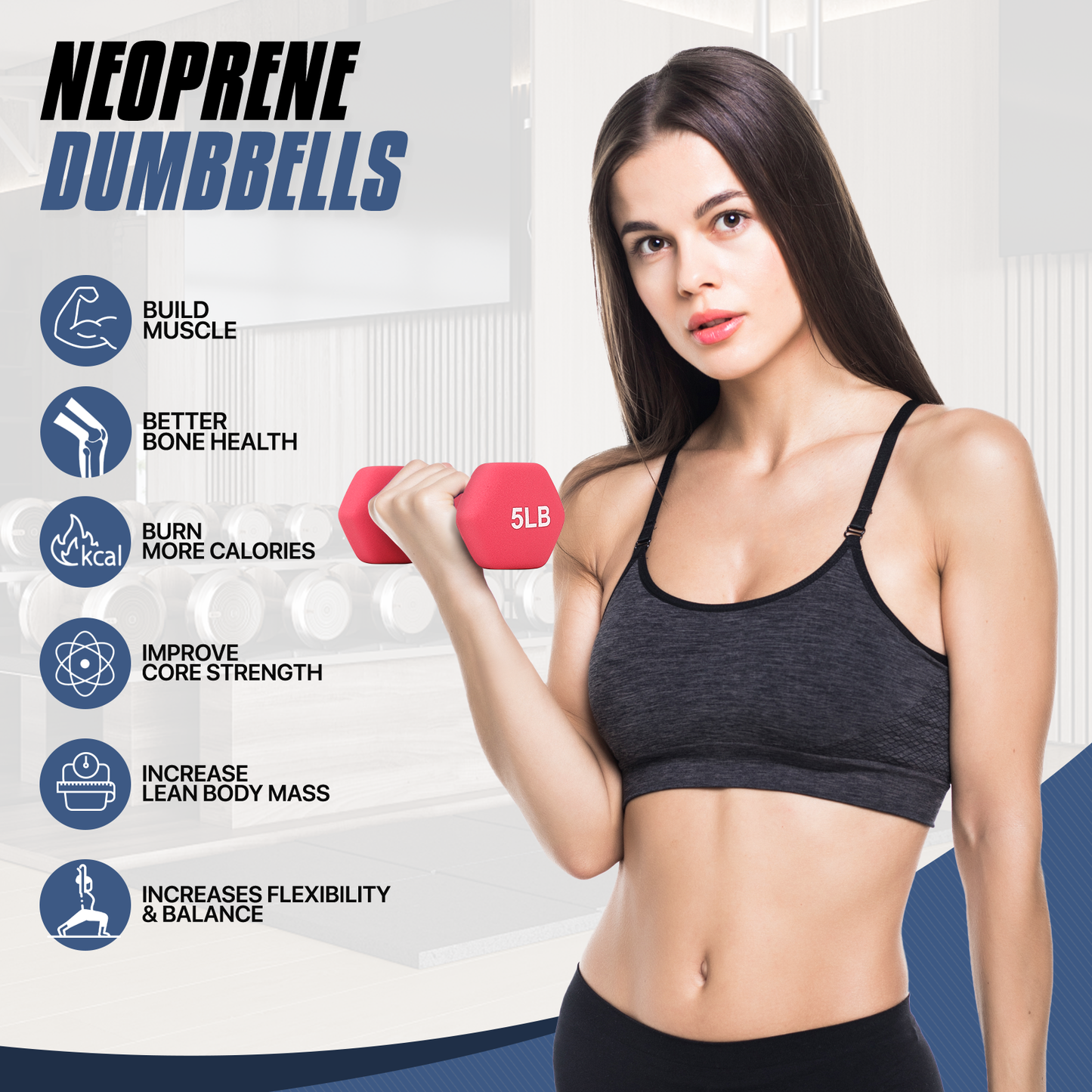 2x 5LB Grip Workout Dumbbel