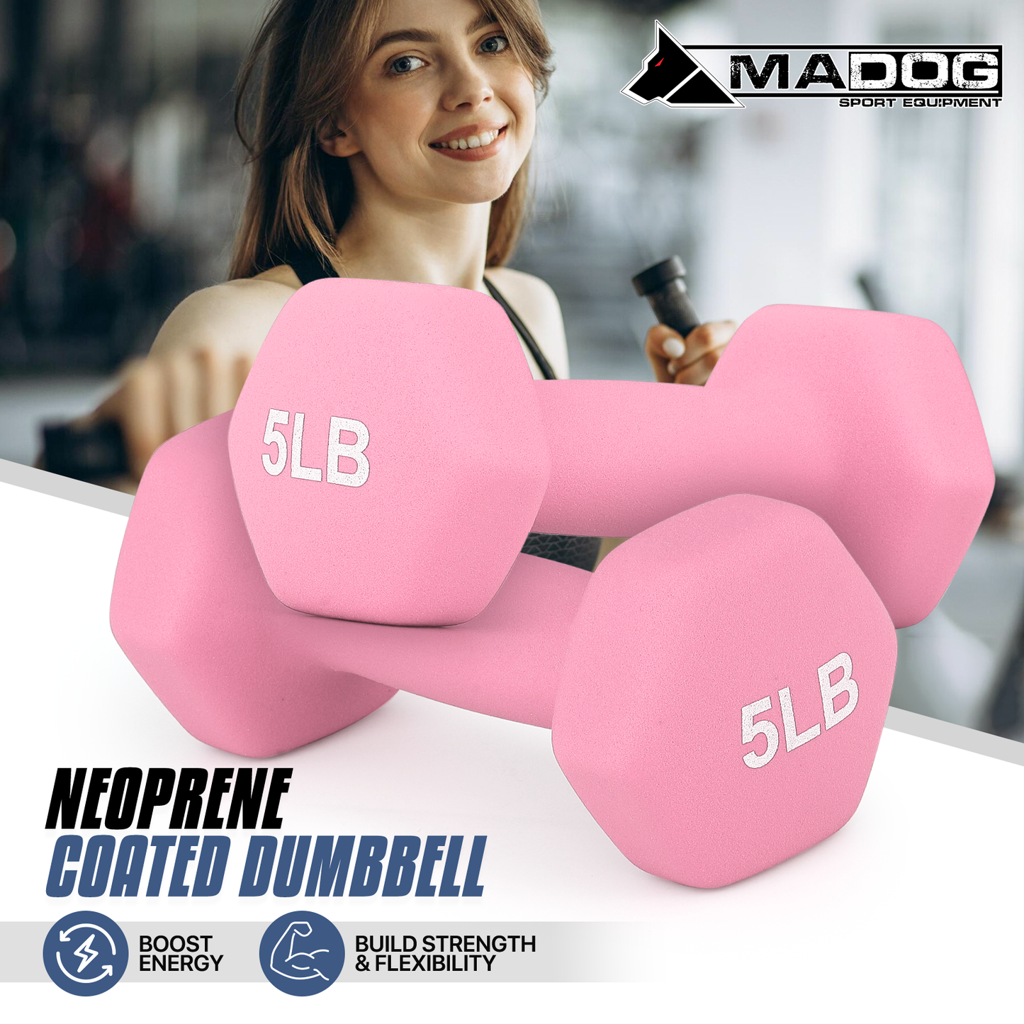 2x 5LB Grip Workout Dumbbel