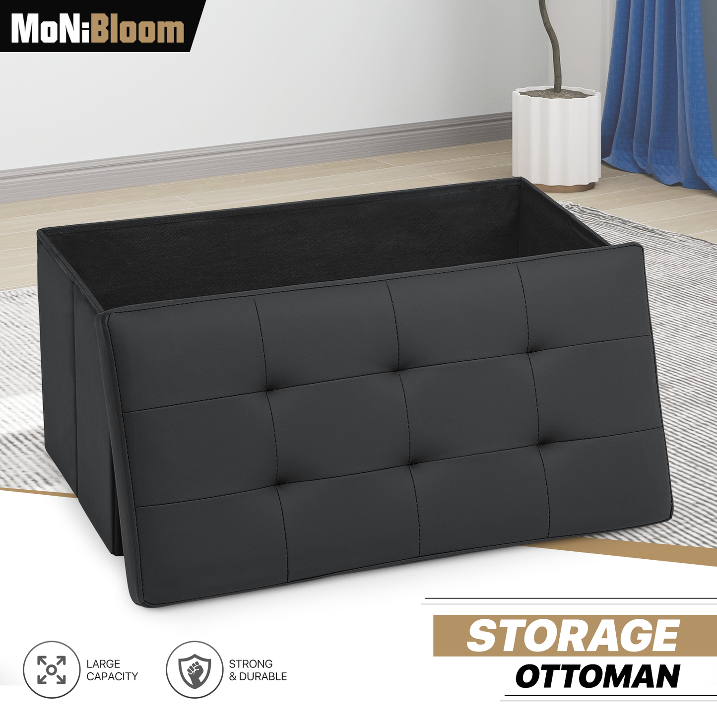 Lift-Off Storage Ottoman - 30'' * 15'' * 14.5''