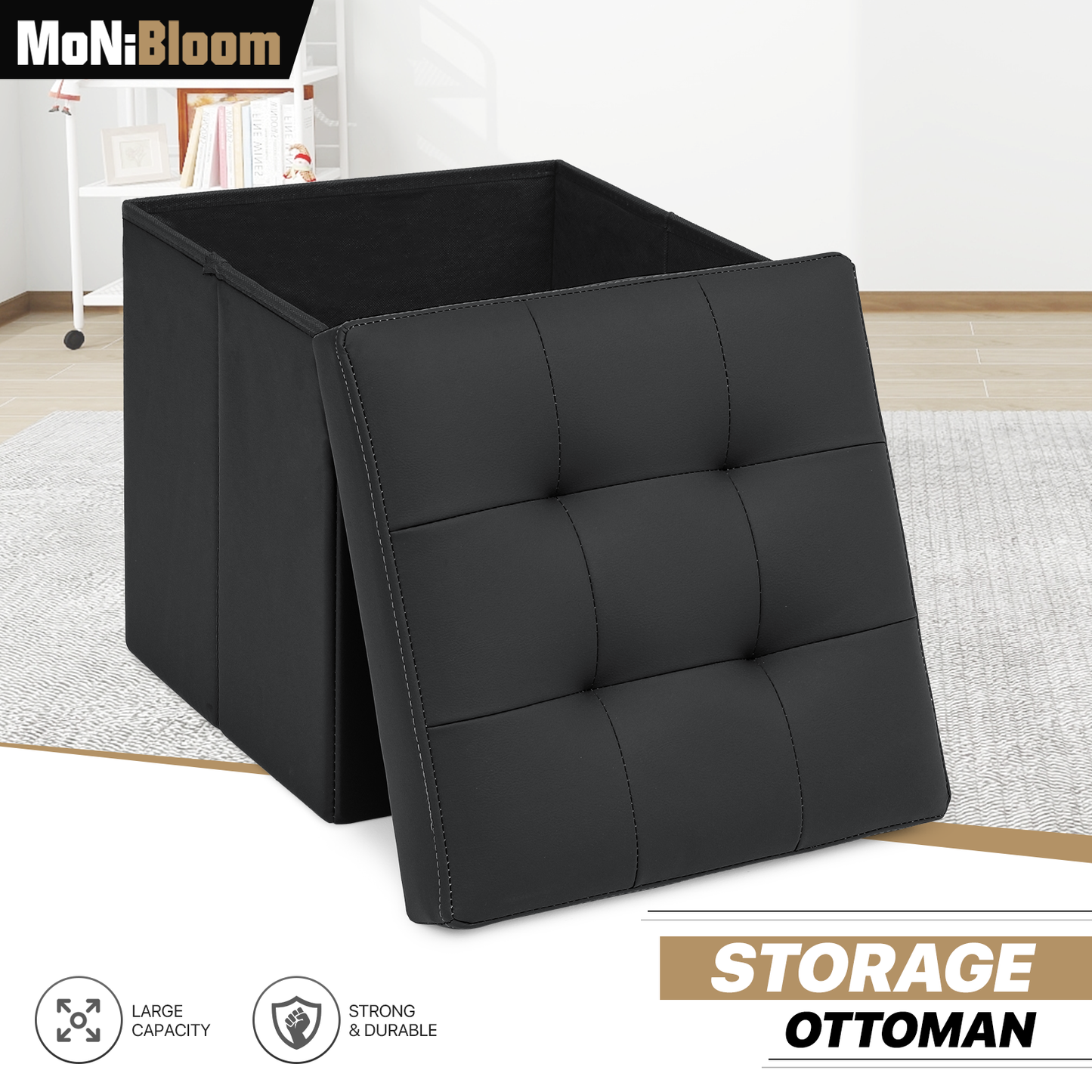 Lift-Off Storage Ottoman - 15'' * 15'' * 15''