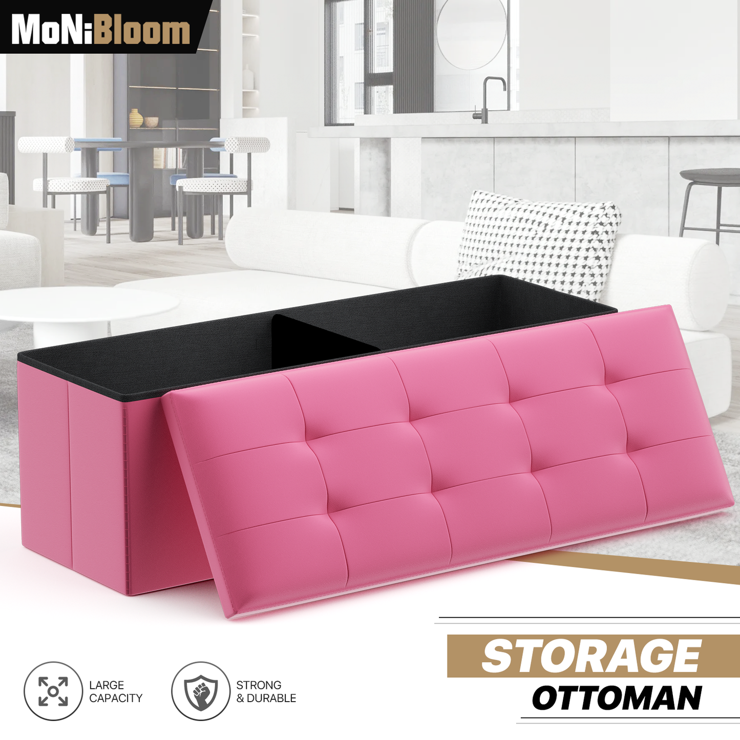 Lift-Off Storage Ottoman - 43'' * 15'' * 14.5''