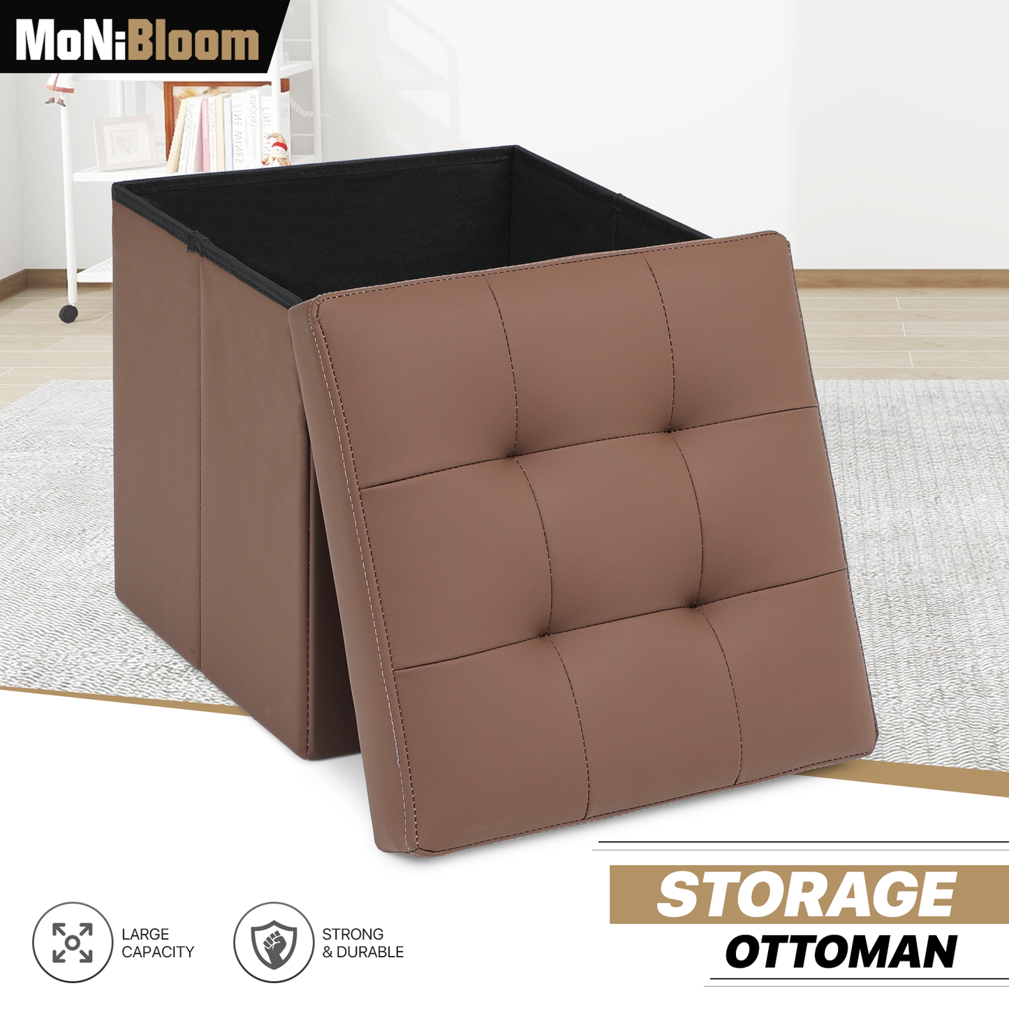 Lift-Off Storage Ottoman - 15'' * 15'' * 15''