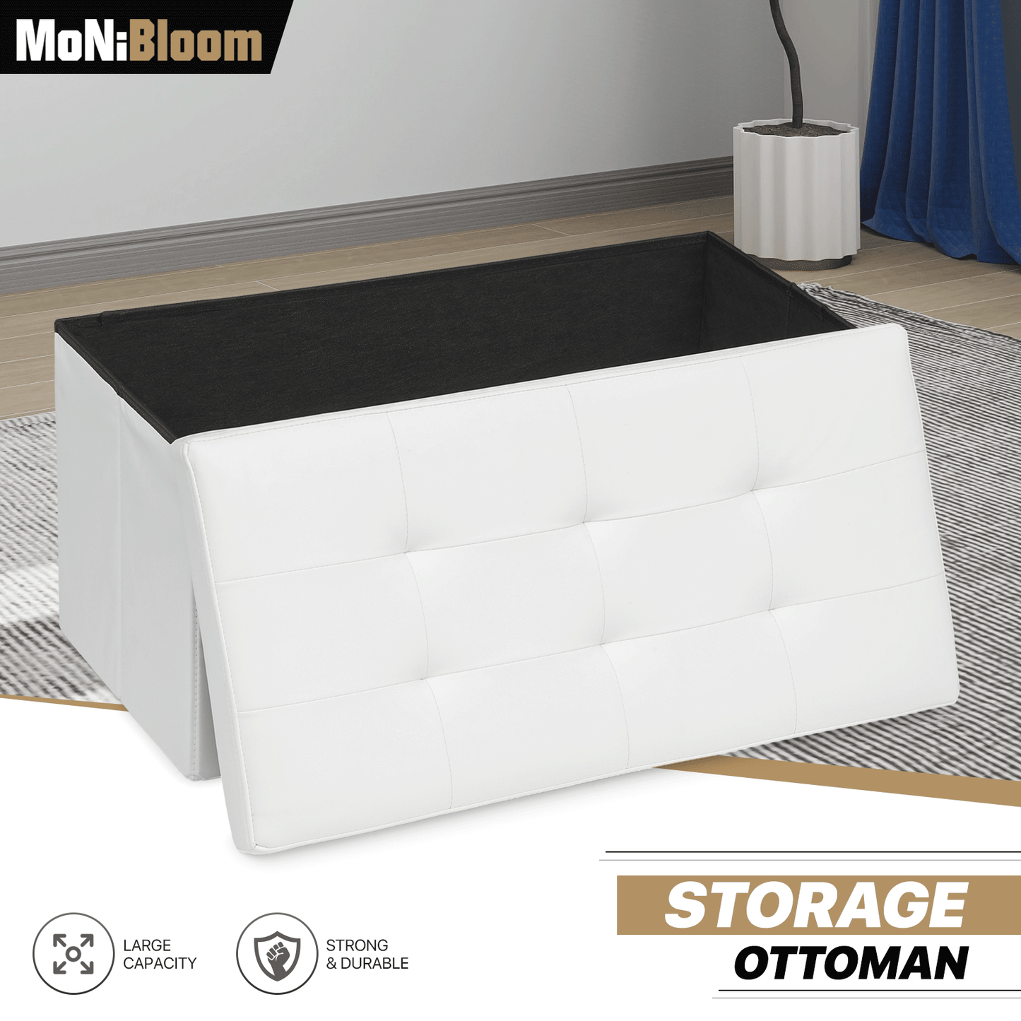 Lift-Off Storage Ottoman - 30'' * 15'' * 14.5''