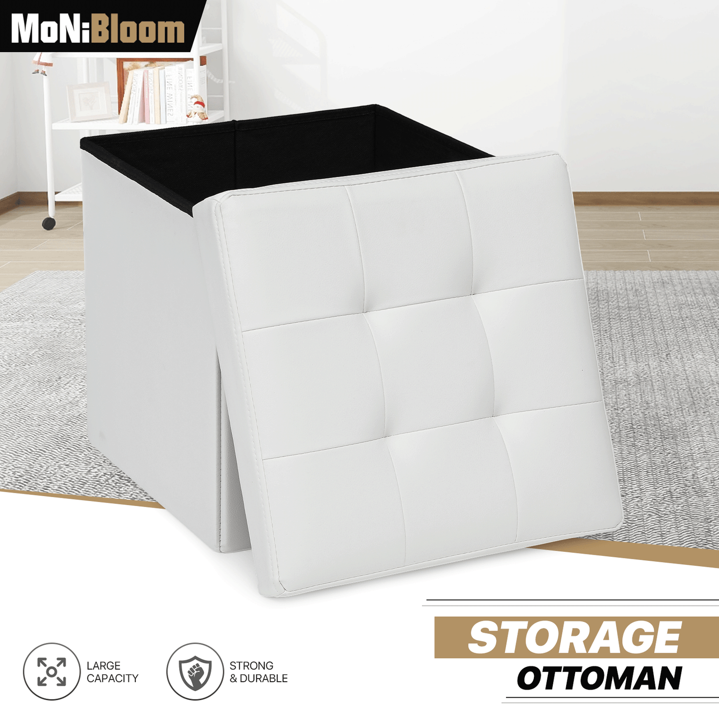 Lift-Off Storage Ottoman - 15'' * 15'' * 15''