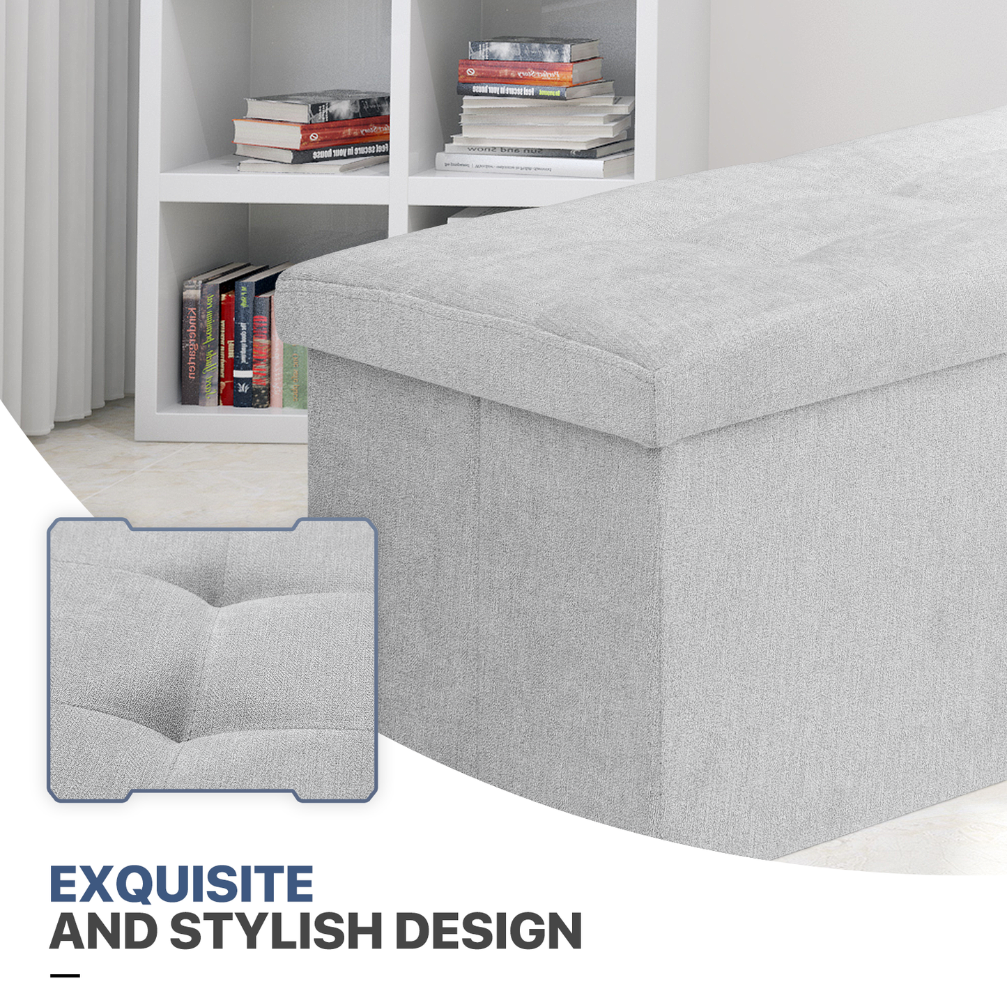 Lift-Off Storage Ottoman - 43'' * 15'' * 14.5''
