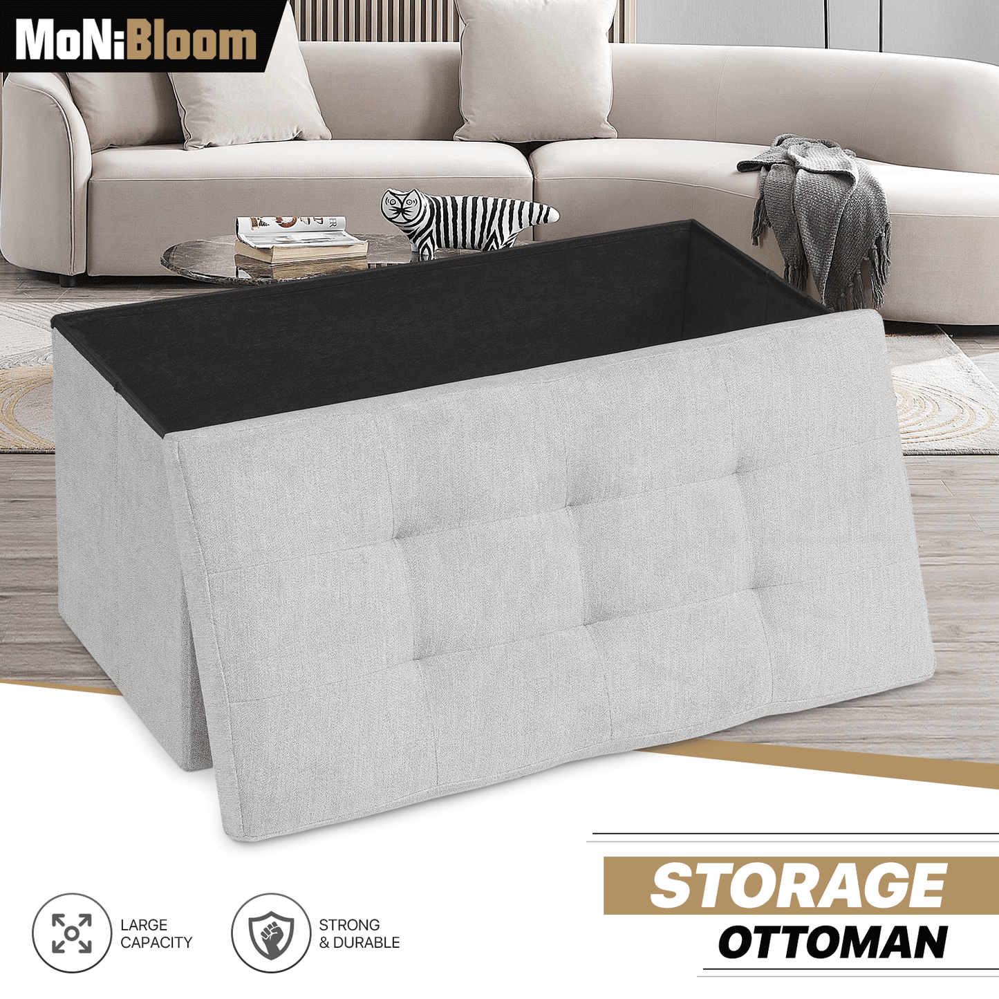 Lift-Off Storage Ottoman - 30'' * 15'' * 14.5''