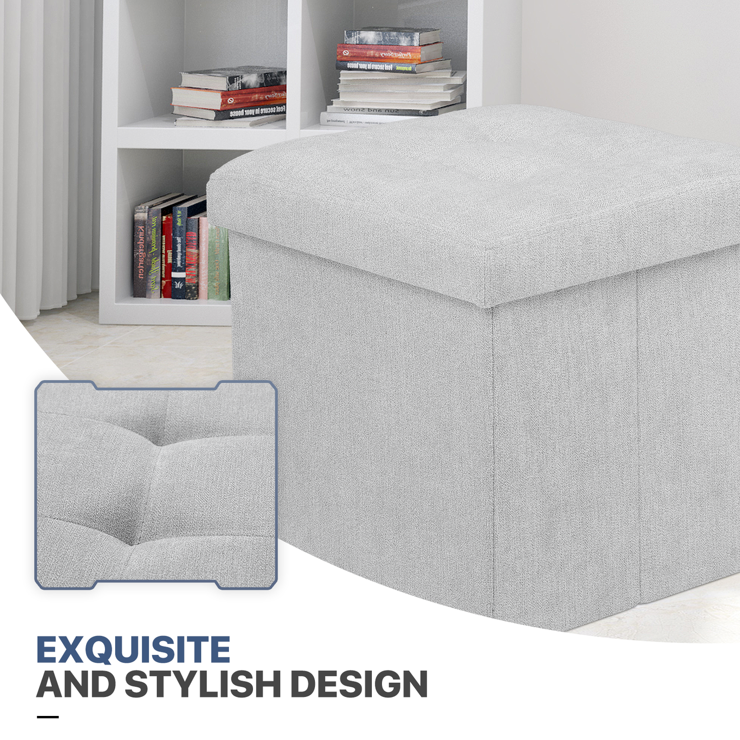 Lift-Off Storage Ottoman - 15'' * 15'' * 15''