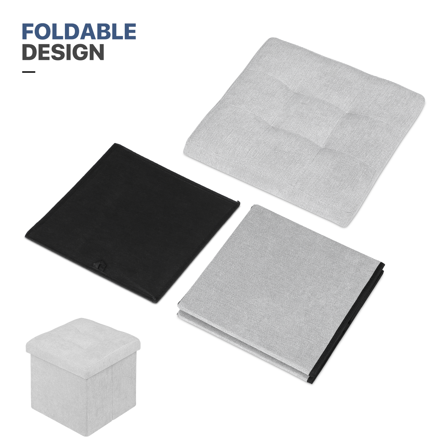 Lift-Off Storage Ottoman - 15'' * 15'' * 15''
